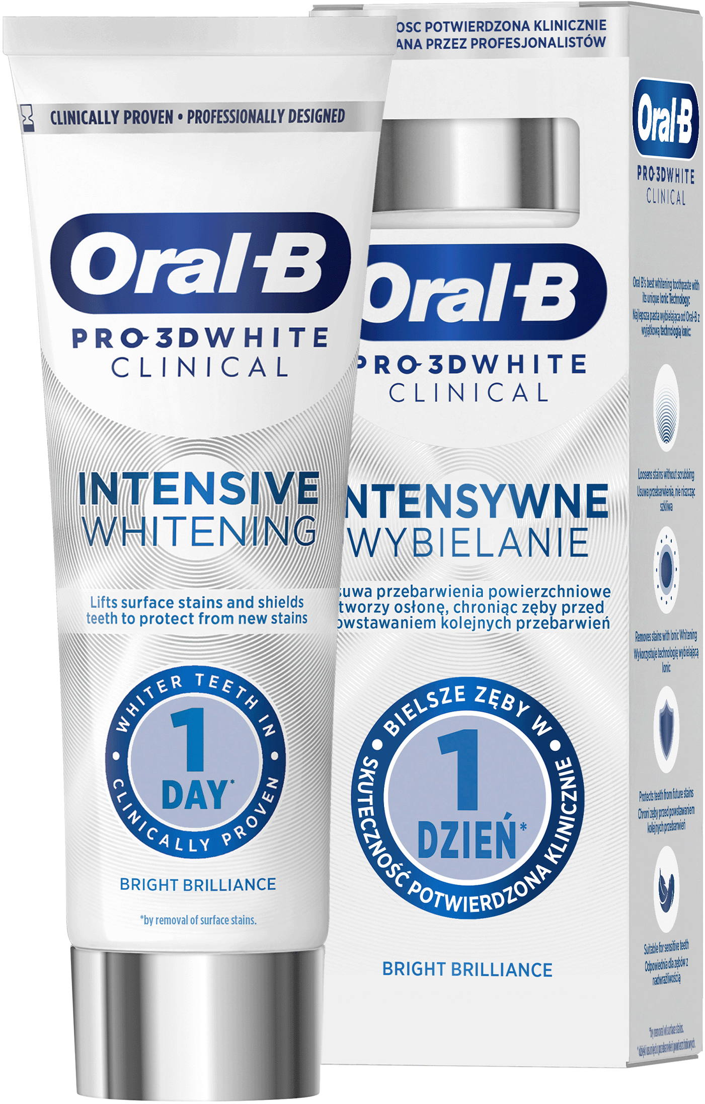 Oral-B Pro 3D White Clinical Bright Brilliance, zubná pasta