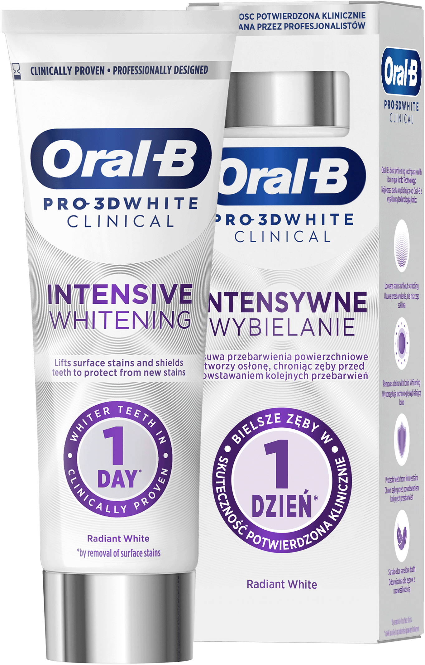 Oral-B Pro 3D White Clinical Radiant White, zubná pasta