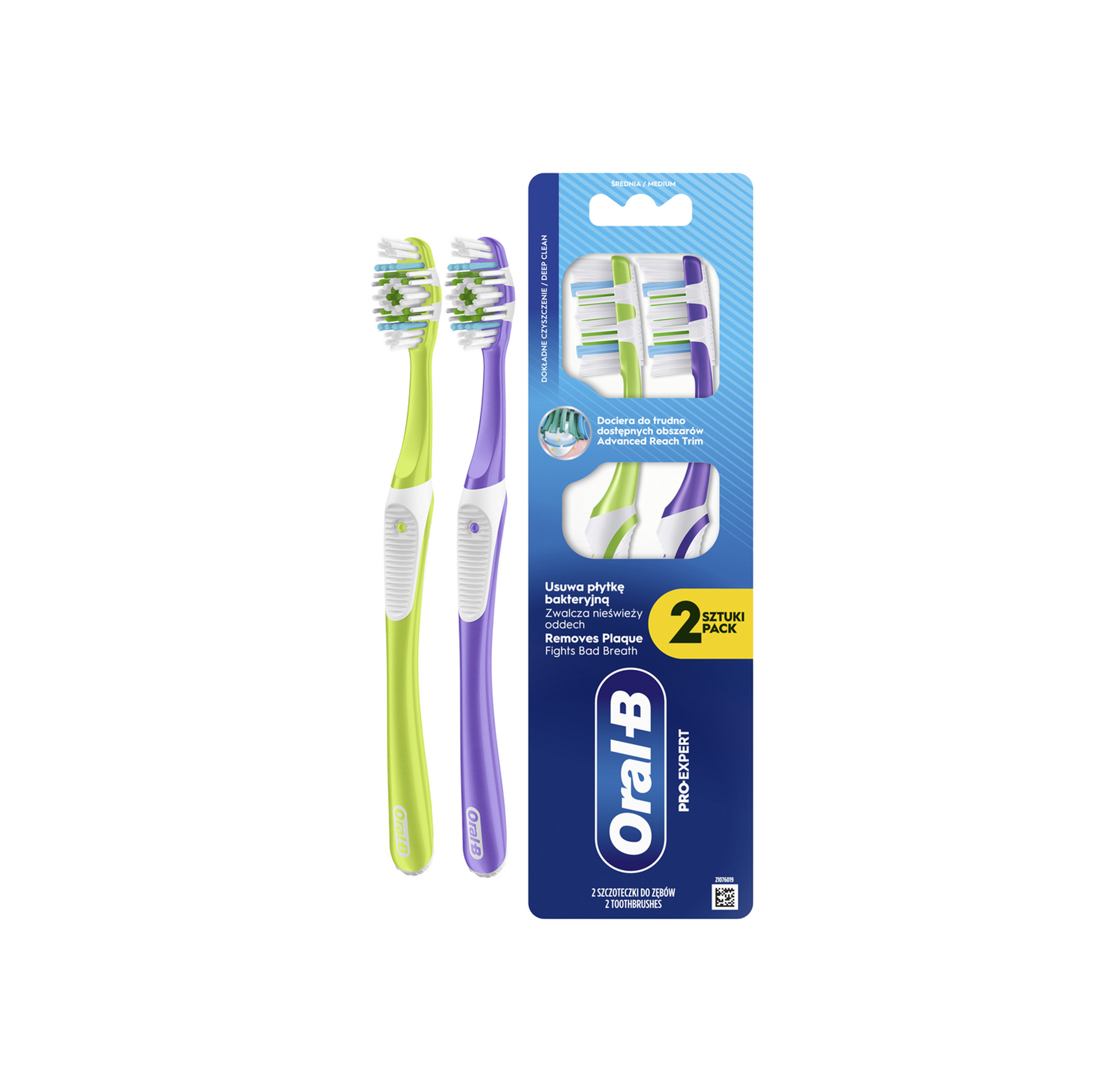 Oral-B Pro-Clean manuálna zubná kefka, stredne tvrdá