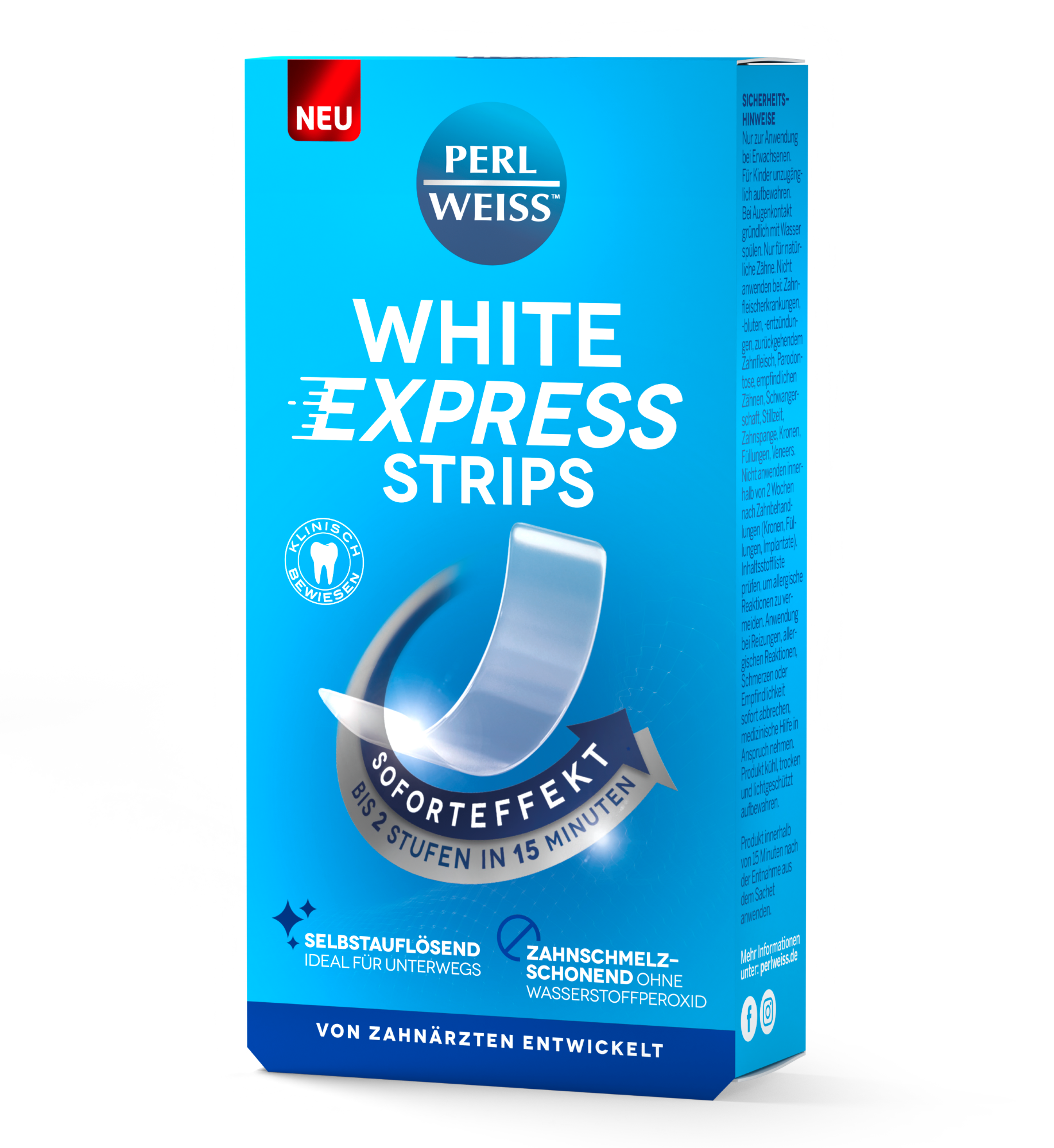 Perl Weiss Bieliace zubné pásiky Express