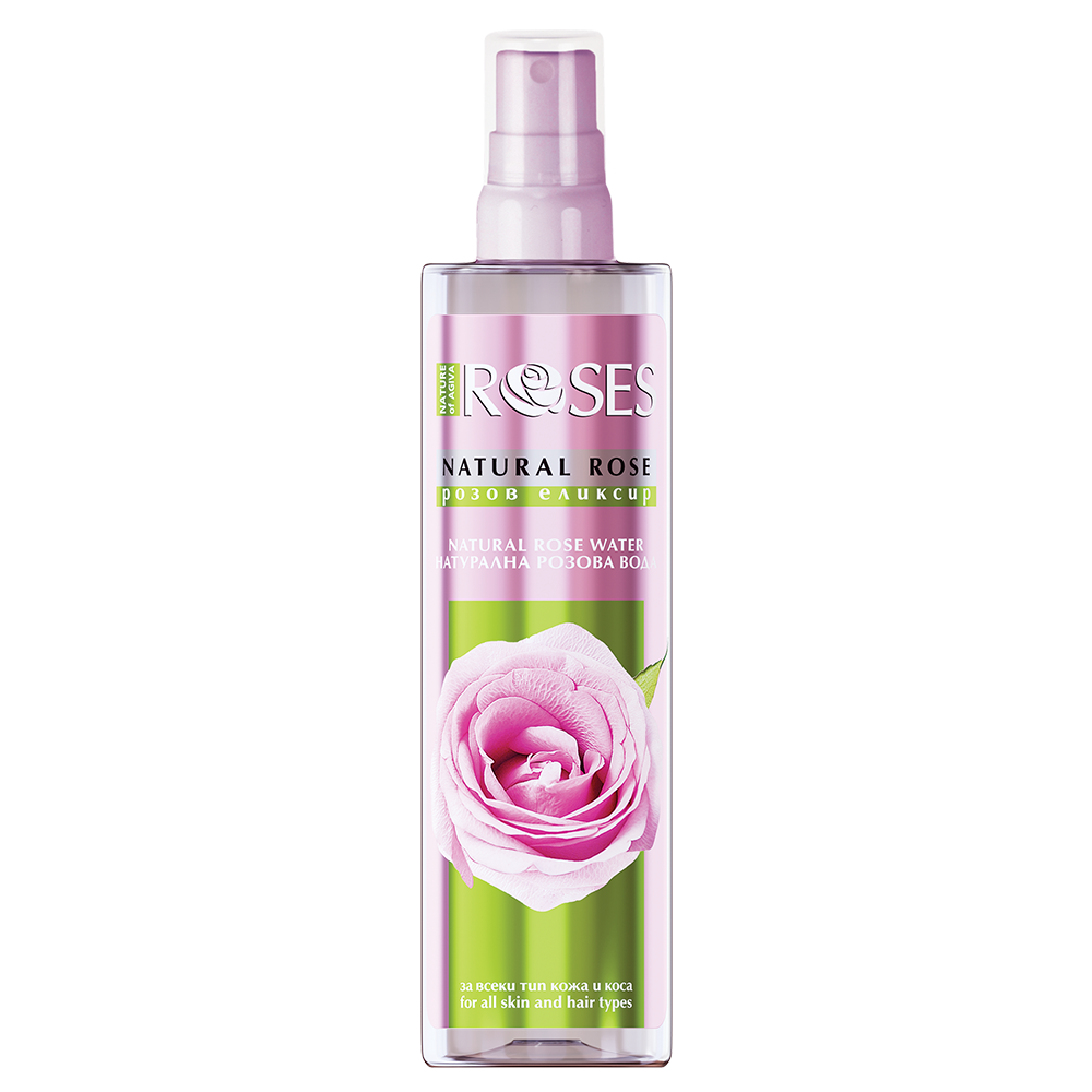 Prírodná ružová voda s čistiacim a tonizujúcim účinkom s rozprašovačom 200 ml - NATURE OF AGIVA