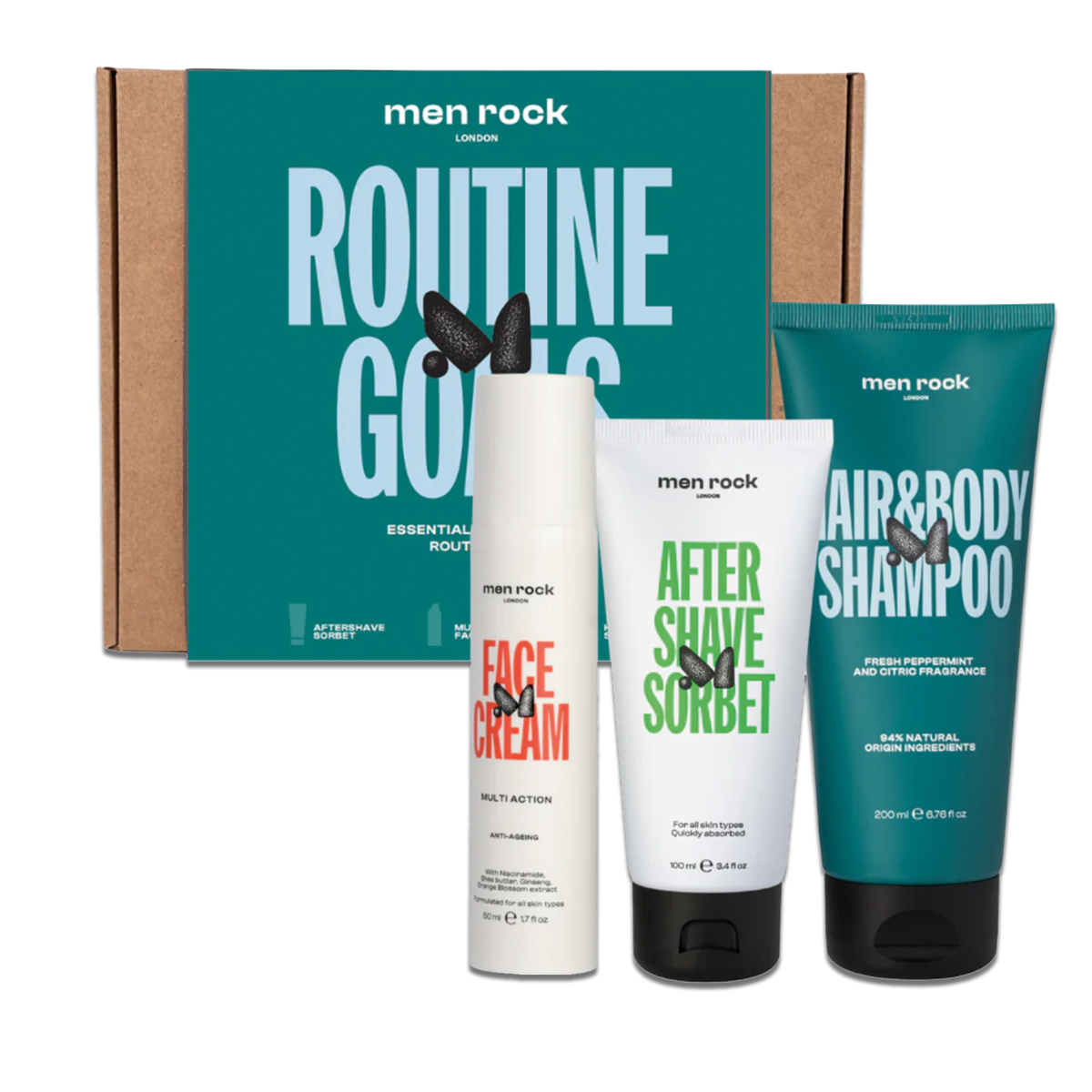 Sada pre mužov pre základnú starostlivosť Men Rock Routine Goals