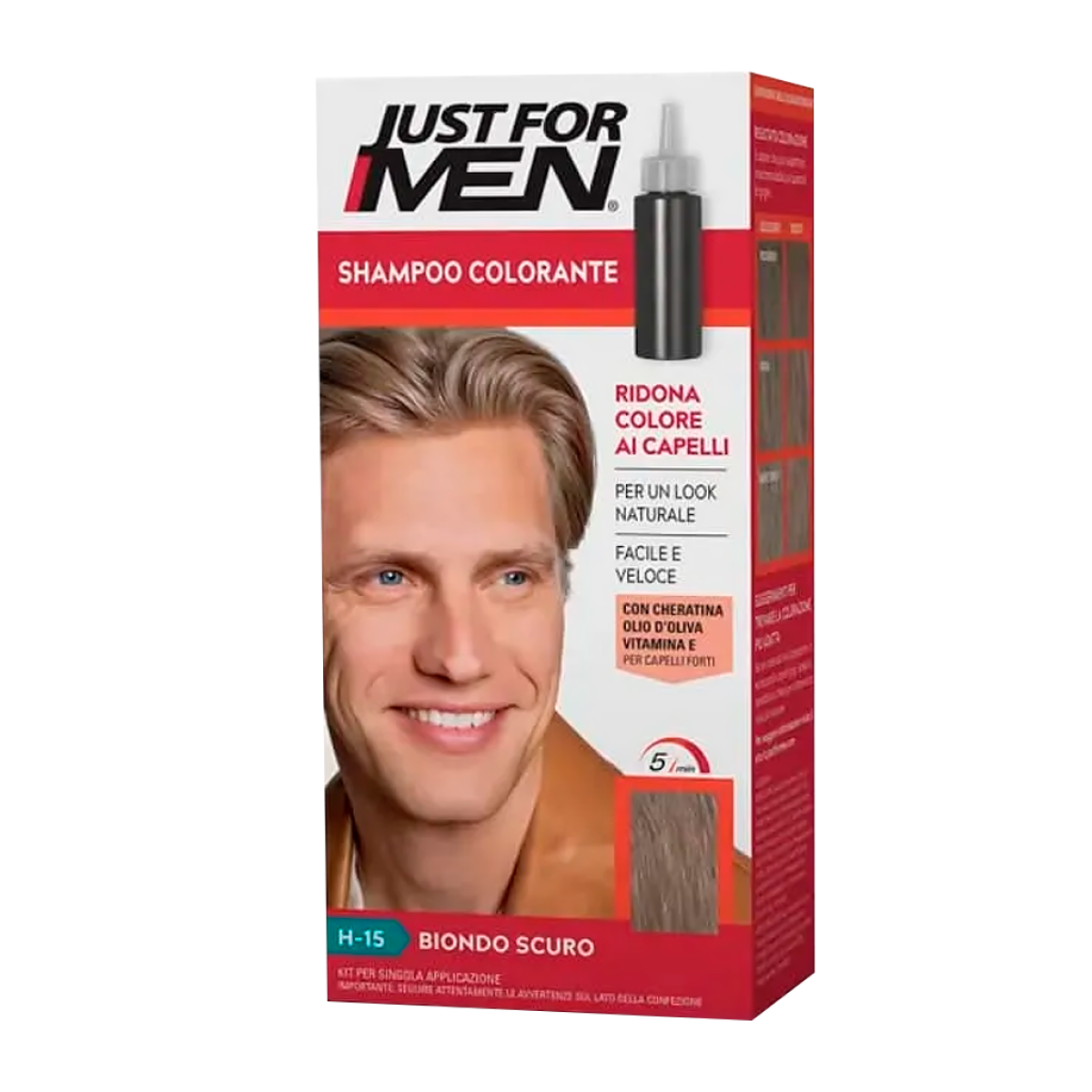 Šampón na zakrytie sivých vlasov farba tmavý blond Just for Men H15 Dark Blonde