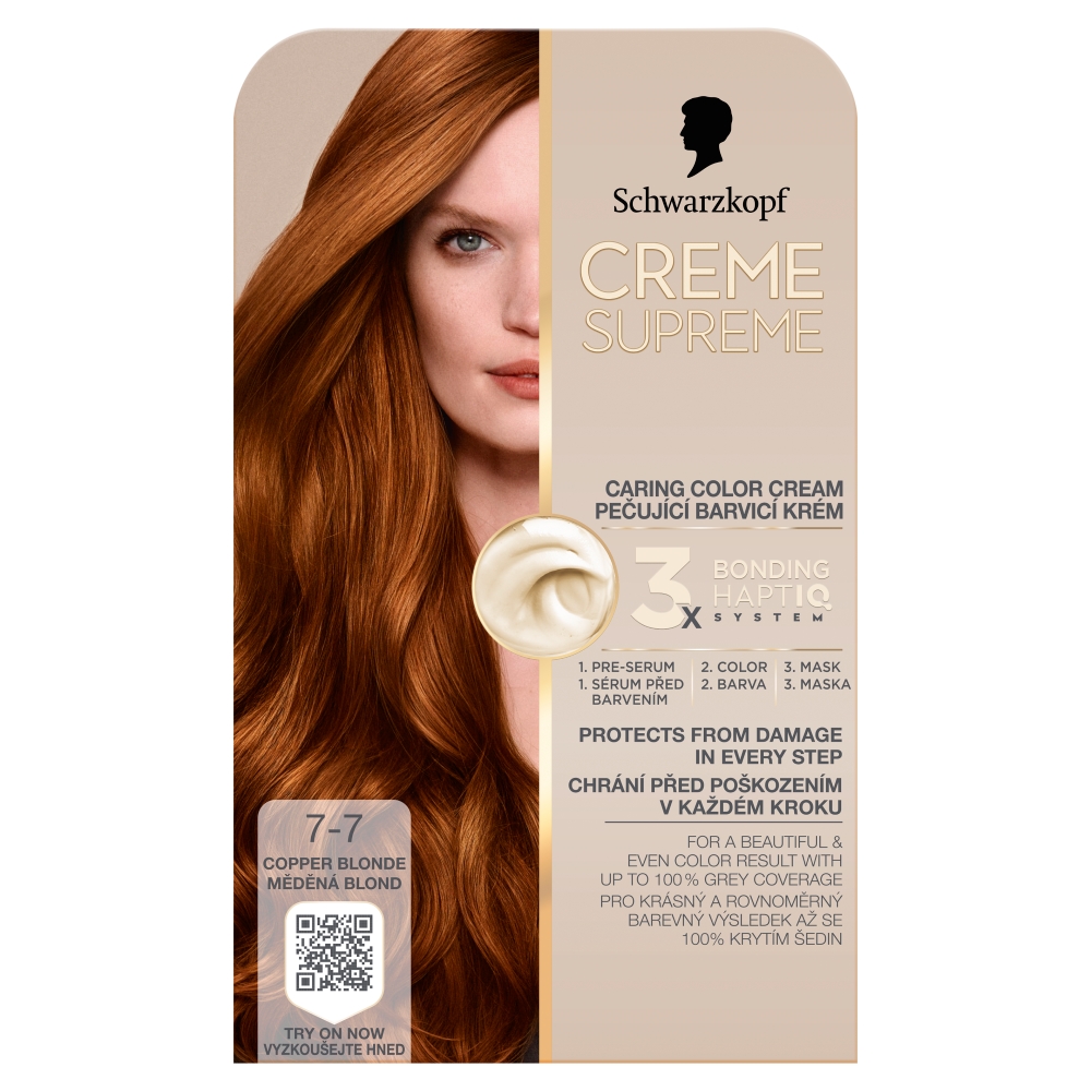 Schwarzkopf Creme Supreme 7-7 medená blond farba na vlasy