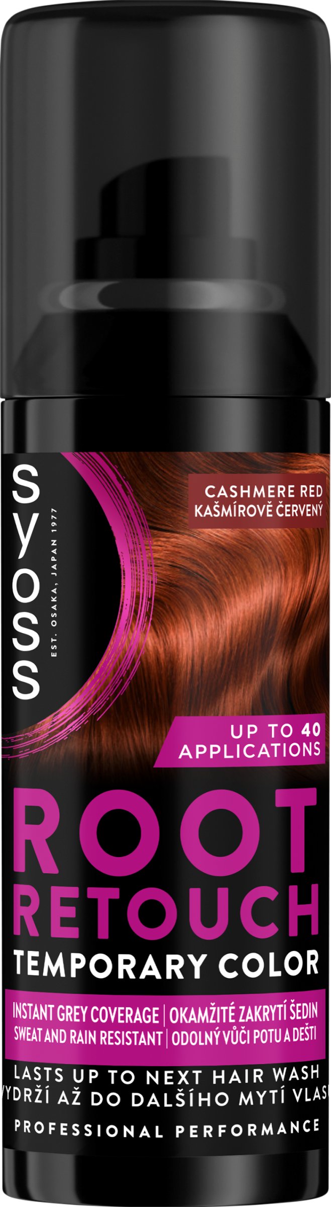 Syoss Root Retouch sprej na odrasty Kašmírovo červený