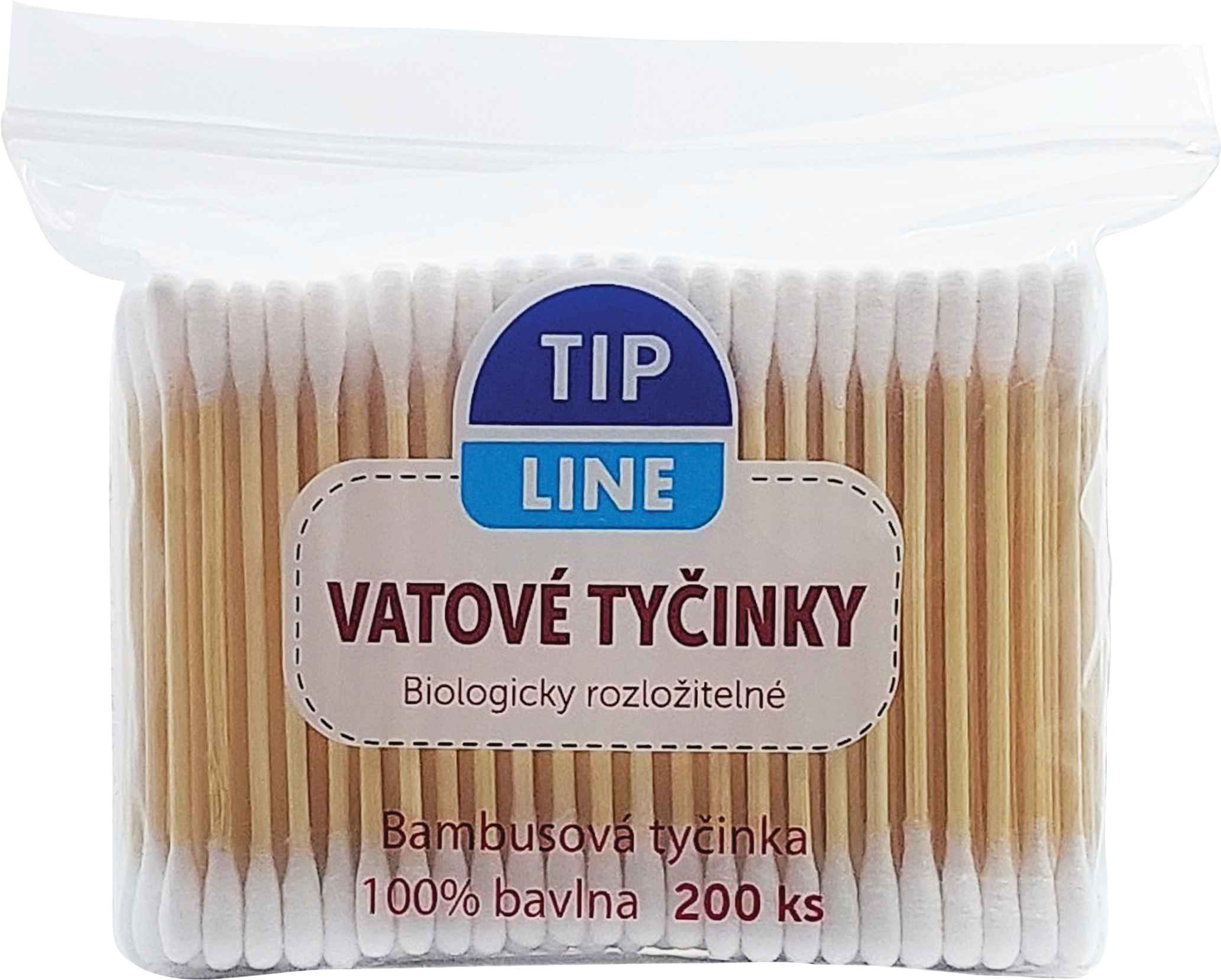 Tip Line Vatove Tycinky Bambus Sacok 200ks