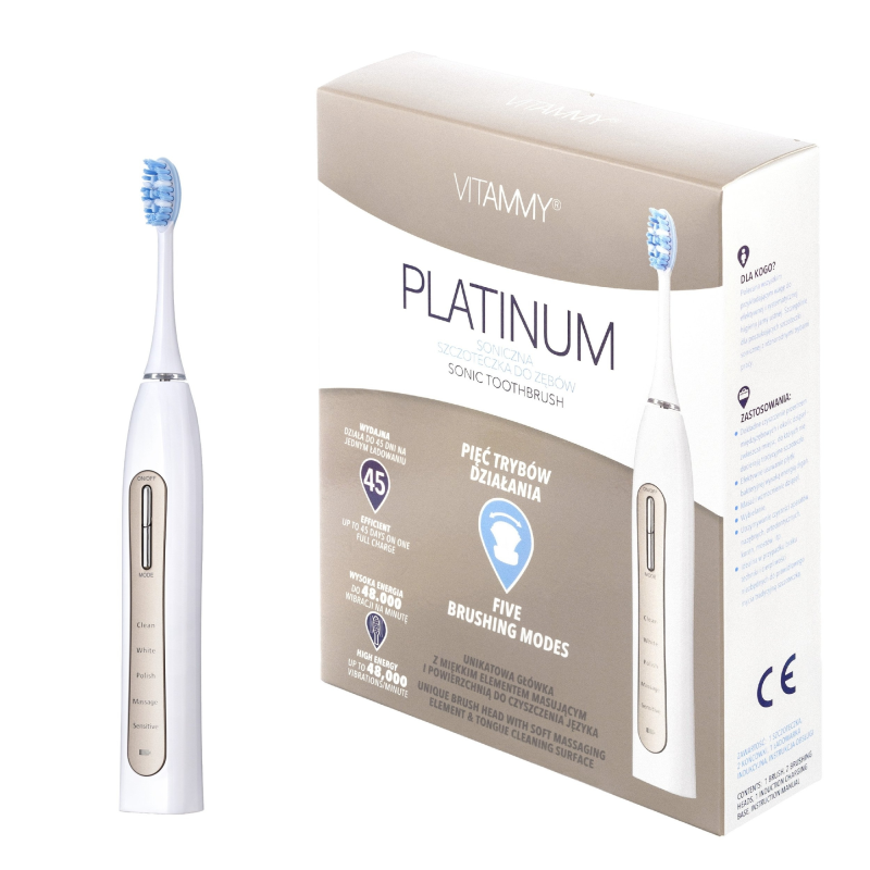 VITAMMY PLATINUM Sonická zubná kefka s 5 funkciami TOW017605