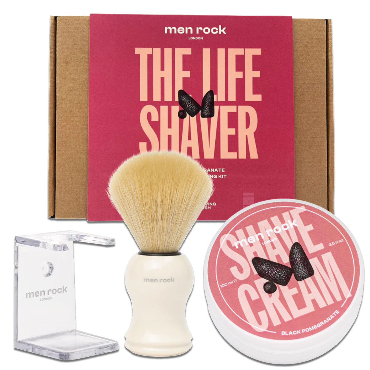 Základná súprava na holenie pre mužov Men Rock The Life Shaver Black Pomegranate