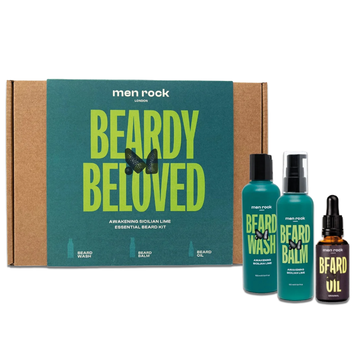 Základná súprava na starostlivosť o bradu Men Rock Beardy Beloved Lime