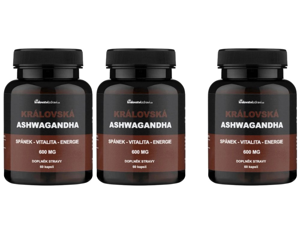 2+1 ZADARMO Kráľovská Ashwagandha 600 mg, extrakt z Ašvagandy