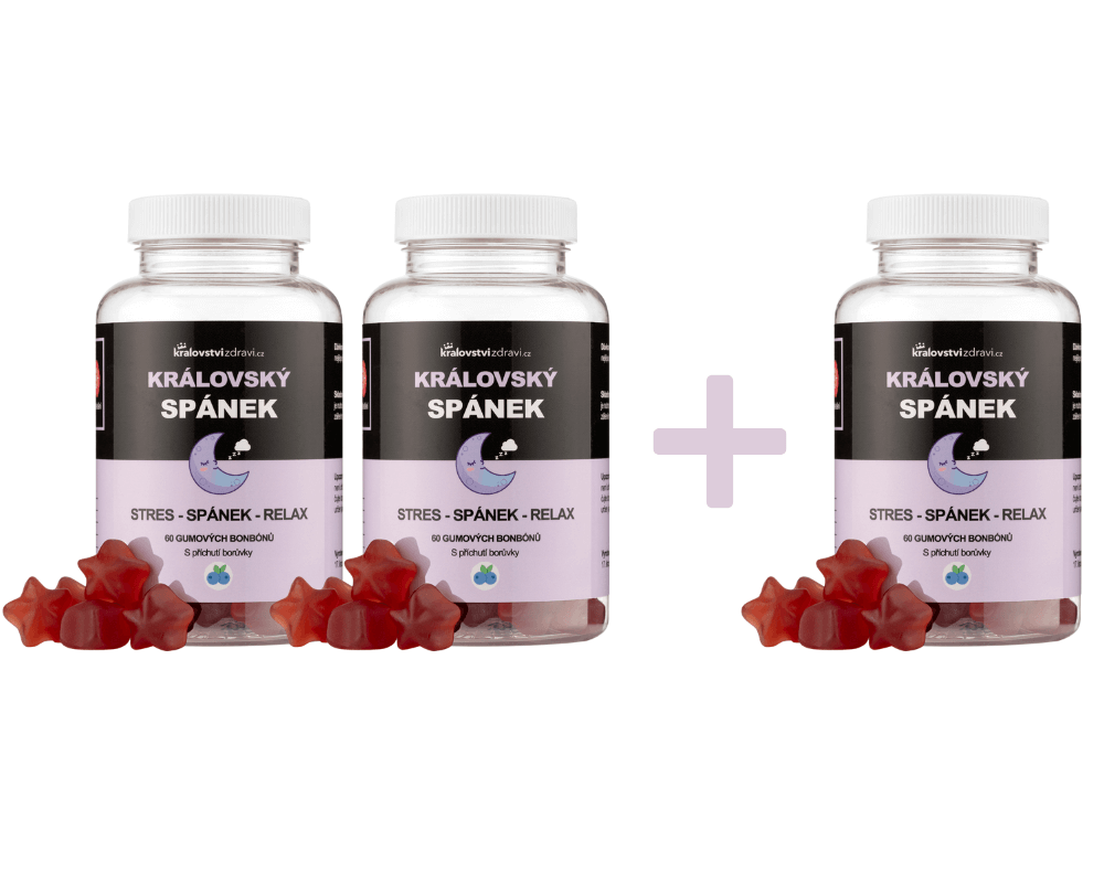 2+1 ZDARMA Královský želé pro podporu hlubokého spánku, 3x60 gumových bonbónů