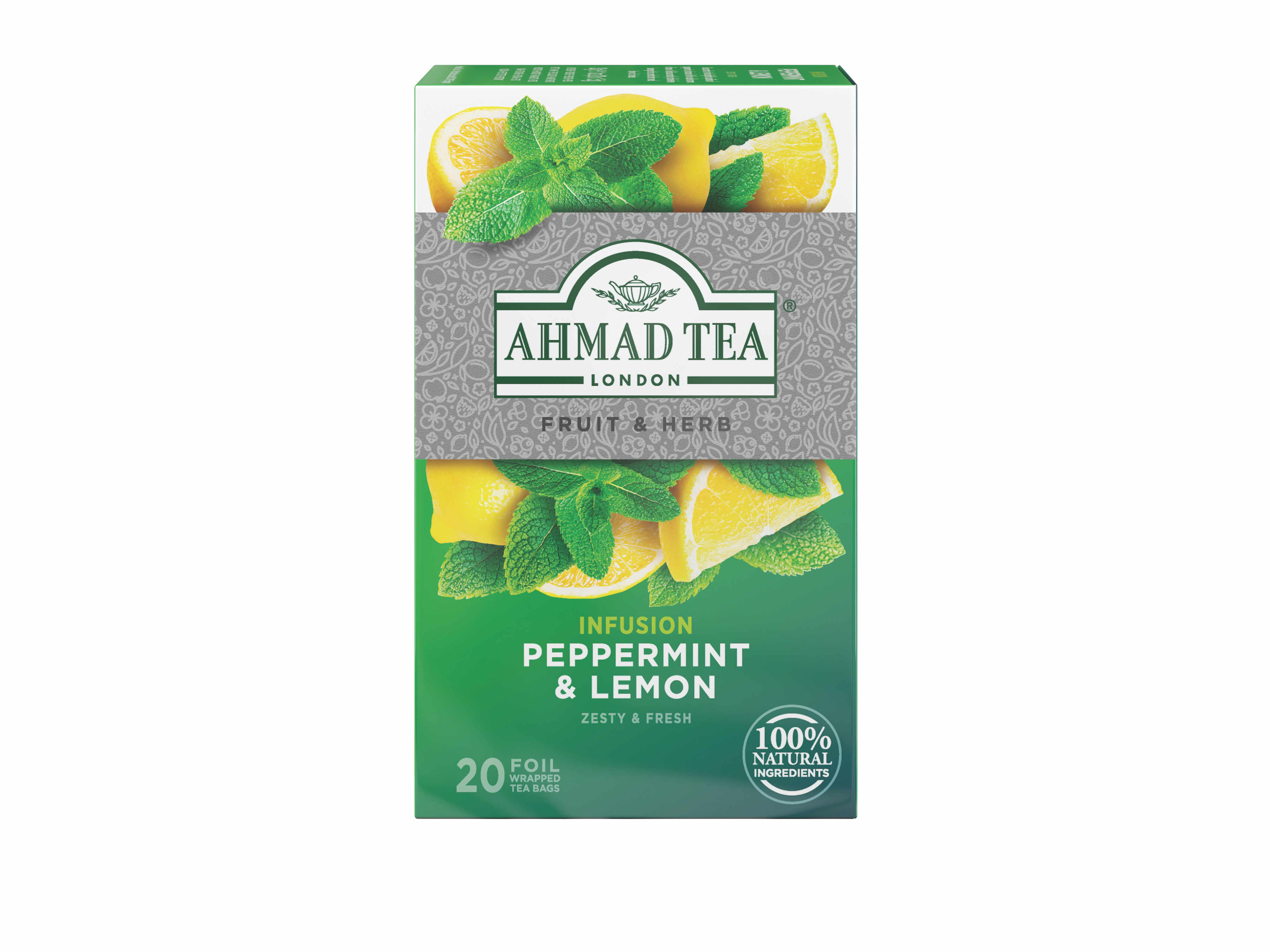 Ahmad Tea Mäta & Citrón alu, bylinný čaj aromatizovaný