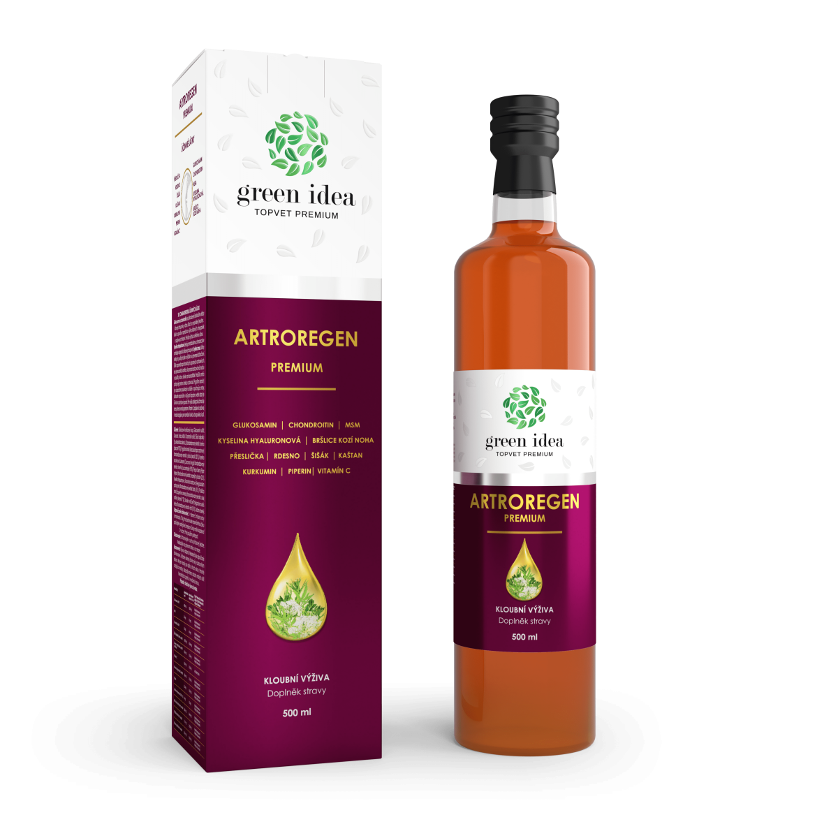 Artroregen premium - kĺbová výživa 500 ml - Green idea