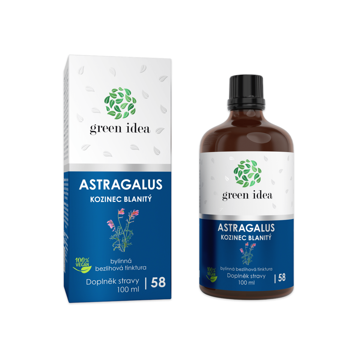 Astragalus – bezalkoholová tinktúra 100 ml – Green idea