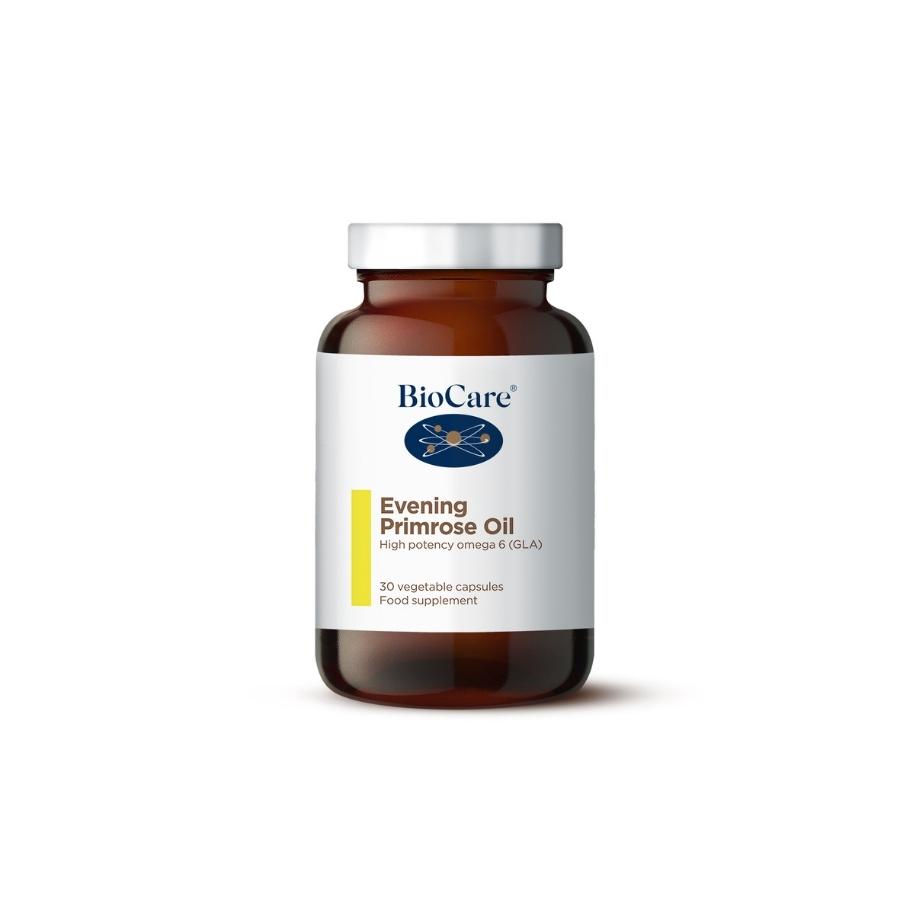 BioCare Evening Primrose Oil - Pupalkový olej - hormonálna rovnováha a zdravie pokožky, 30 kapsúl
