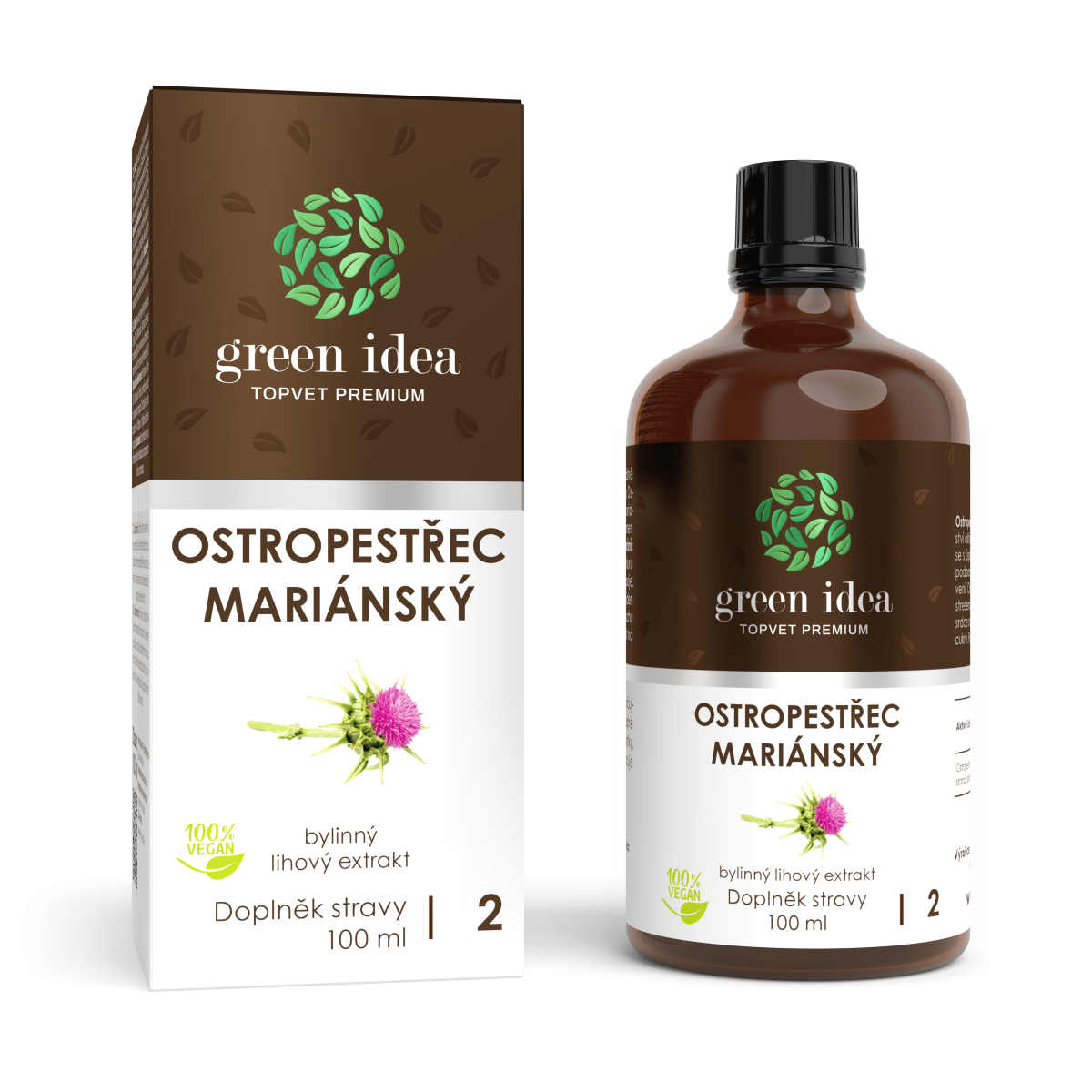 Bodliaková tinktúra - kvapky 100 ml - Green idea