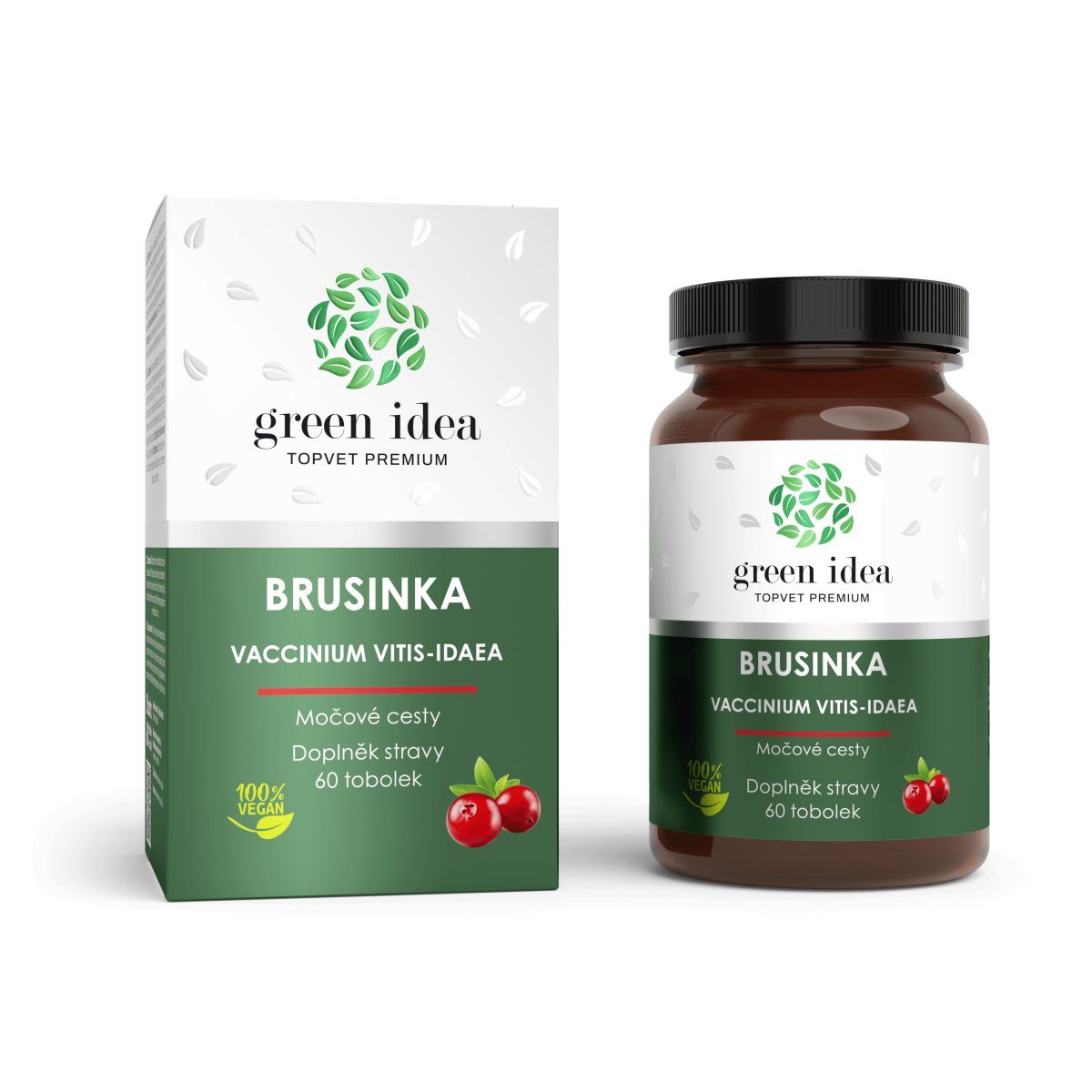 Brusnicový bylinný extrakt – 60 kapsúl – Green idea