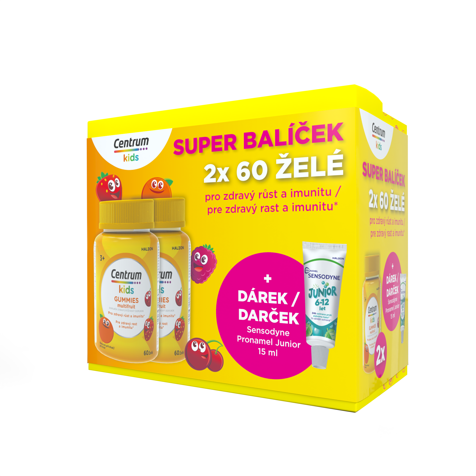 Centrum Kids Gummies multifruit želé darčekové balenie
