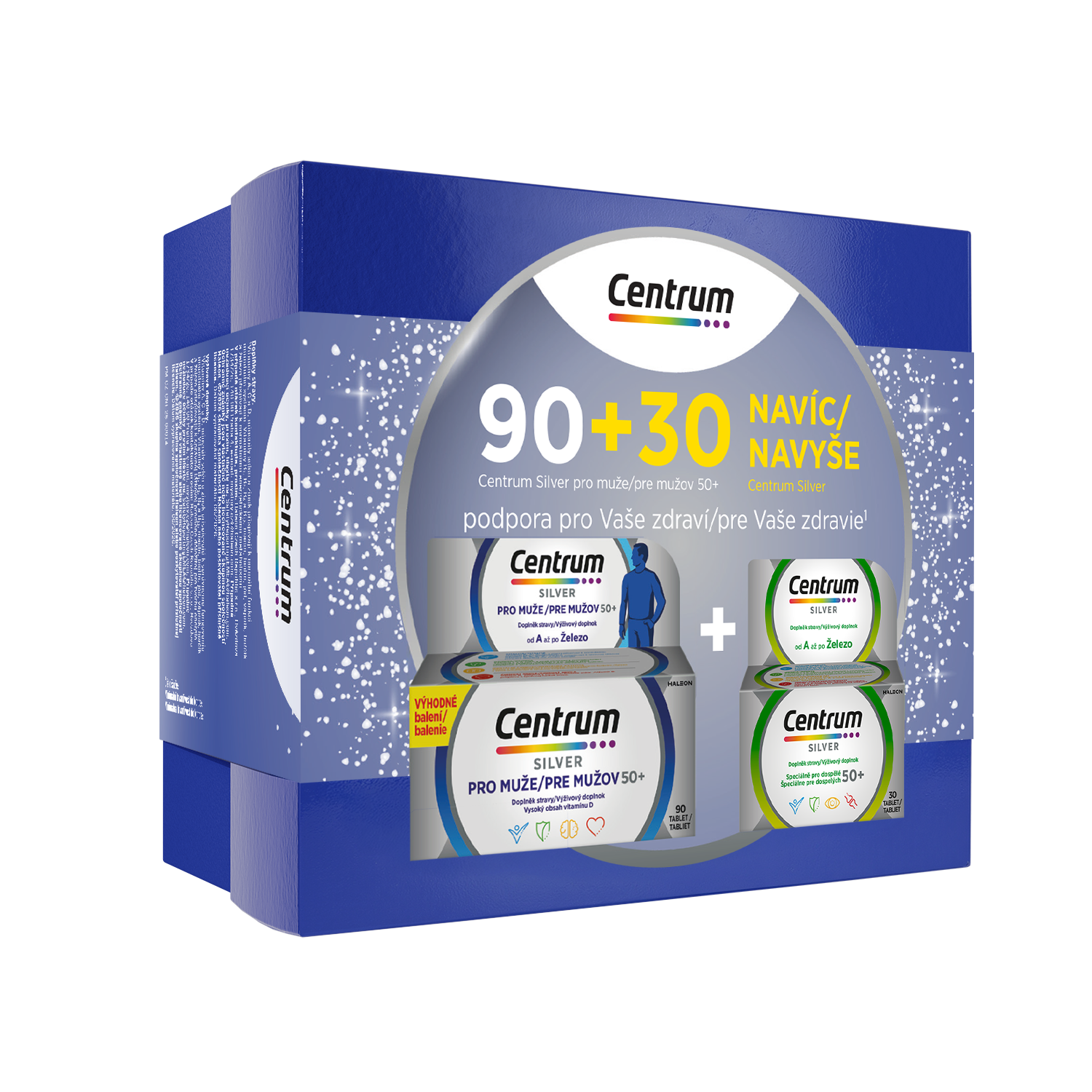 CENTRUM SILVER 50+ PRE MUŽOV 90TBL+SILVER 30TBL VB26