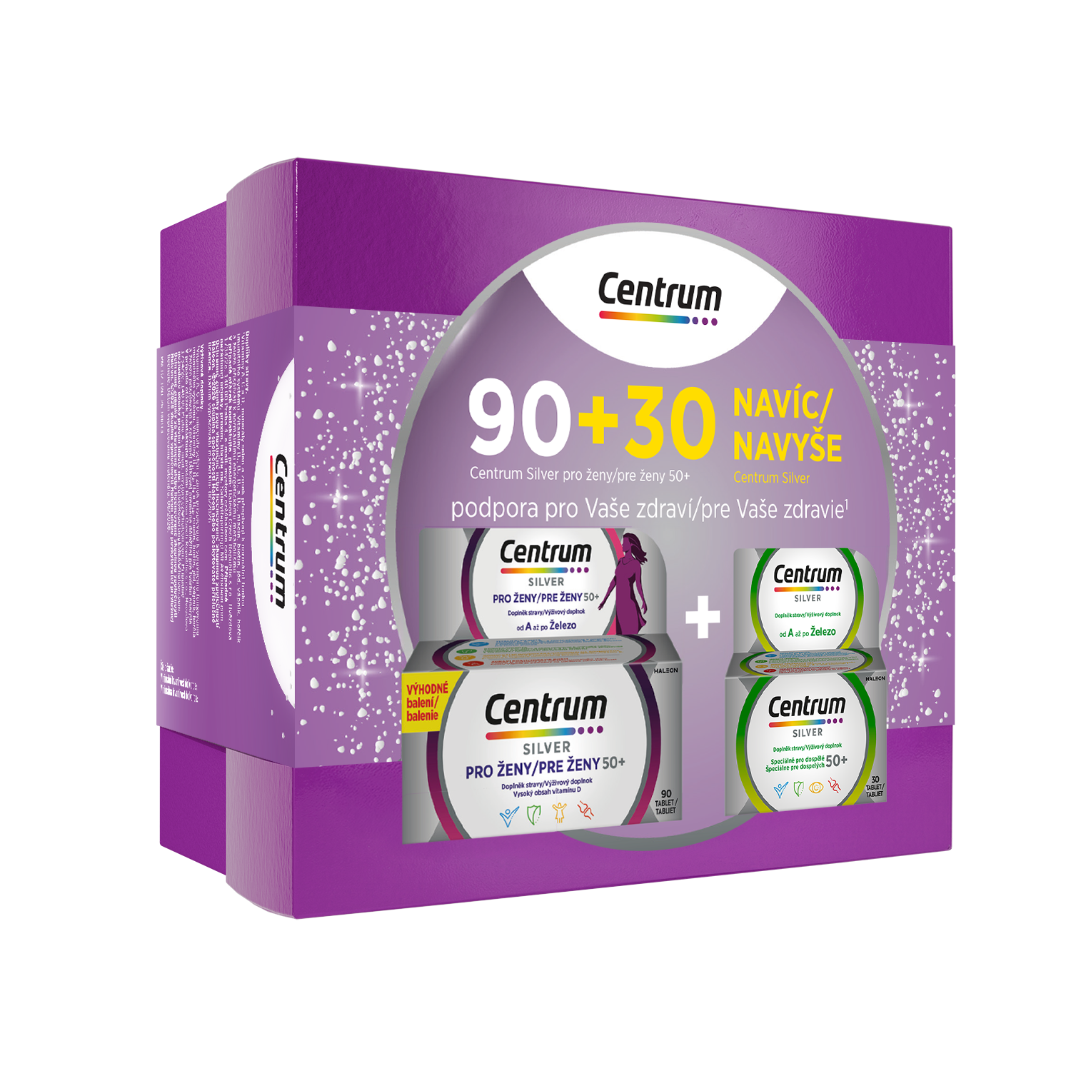 CENTRUM SILVER 50+ PRE ŽENY 90TBL+SILVER 30TBL VB26