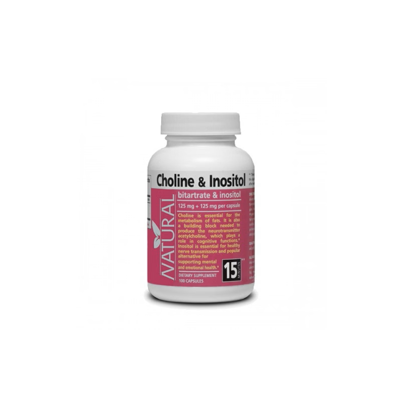 Choline a Inozitol - Bitartrate a inositol - 125 mg + 125 mg - 100 kapsúl