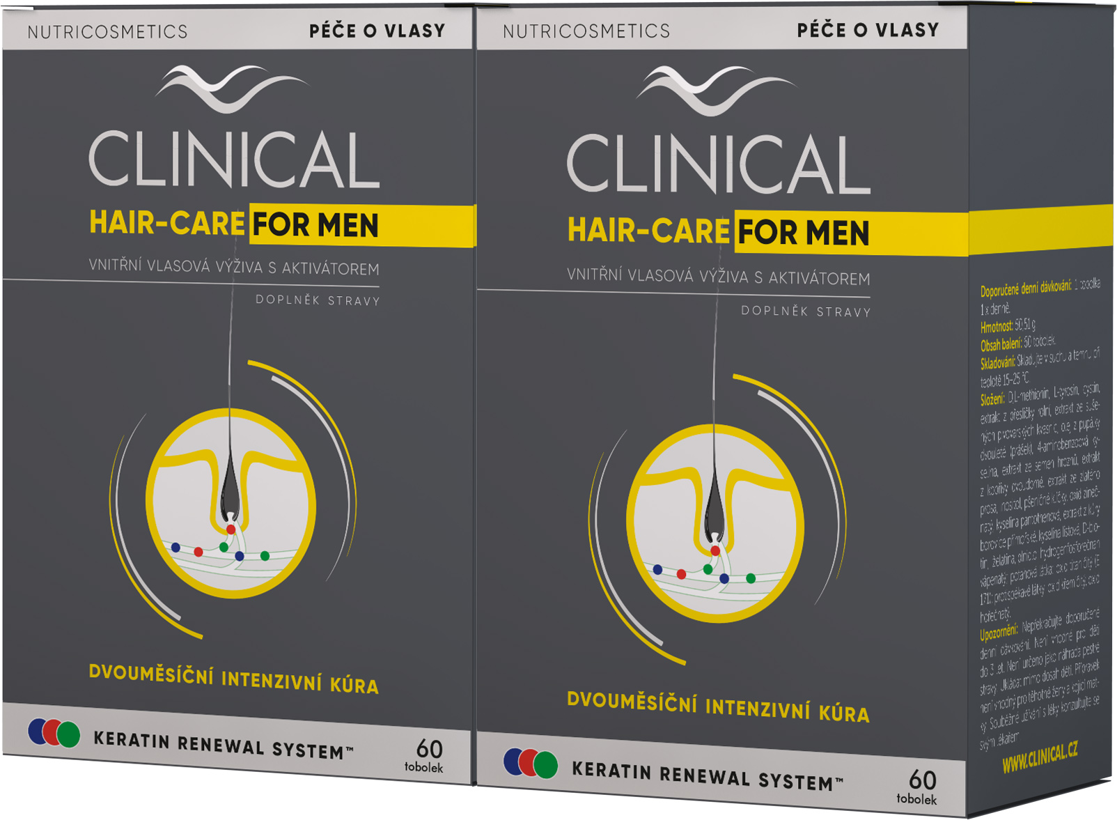 Clinical Hair-Care for MEN tbl.60 1+1 4 mesačná kúra
