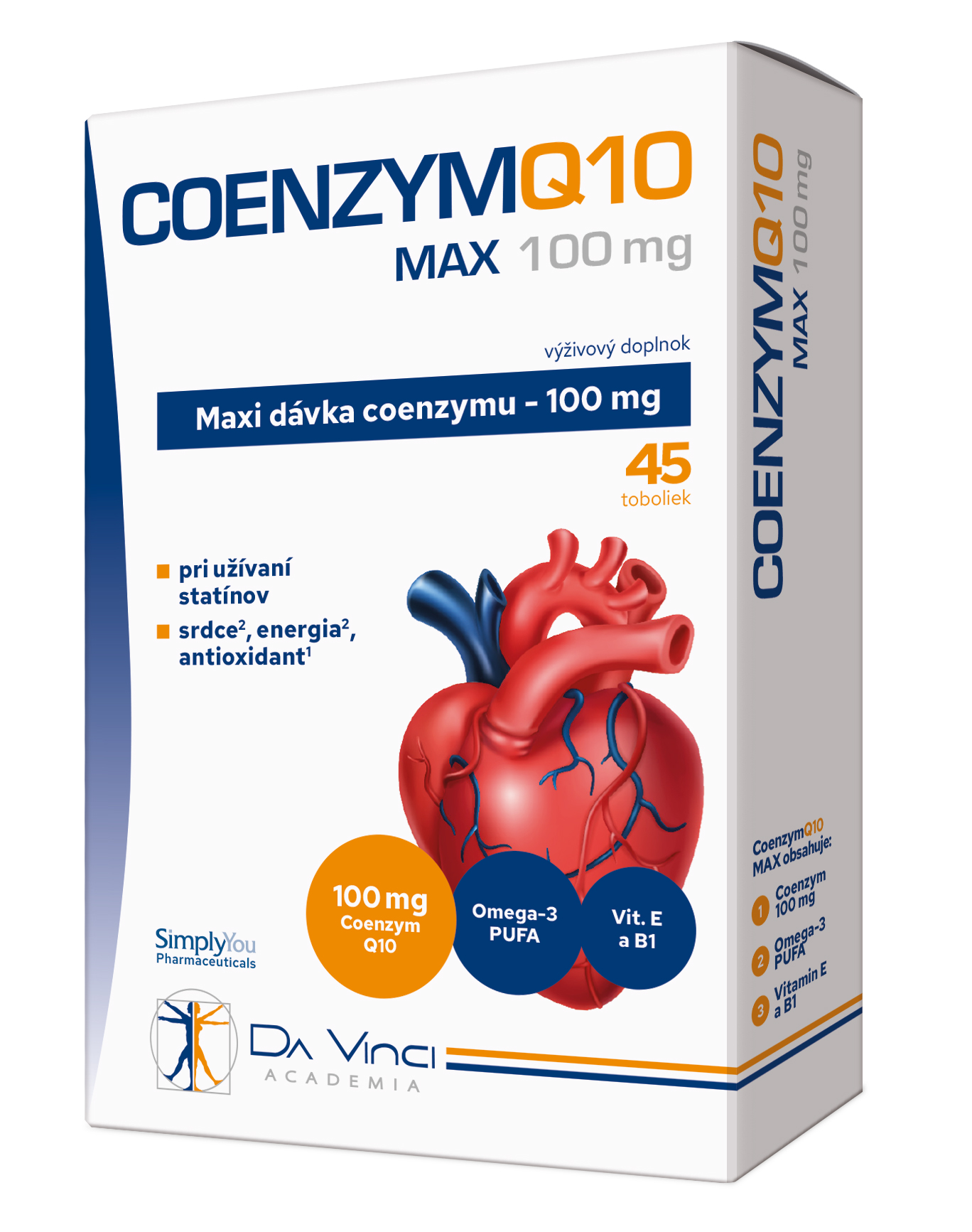 Coenzym Q10 Max 100mg Da Vinci Academia