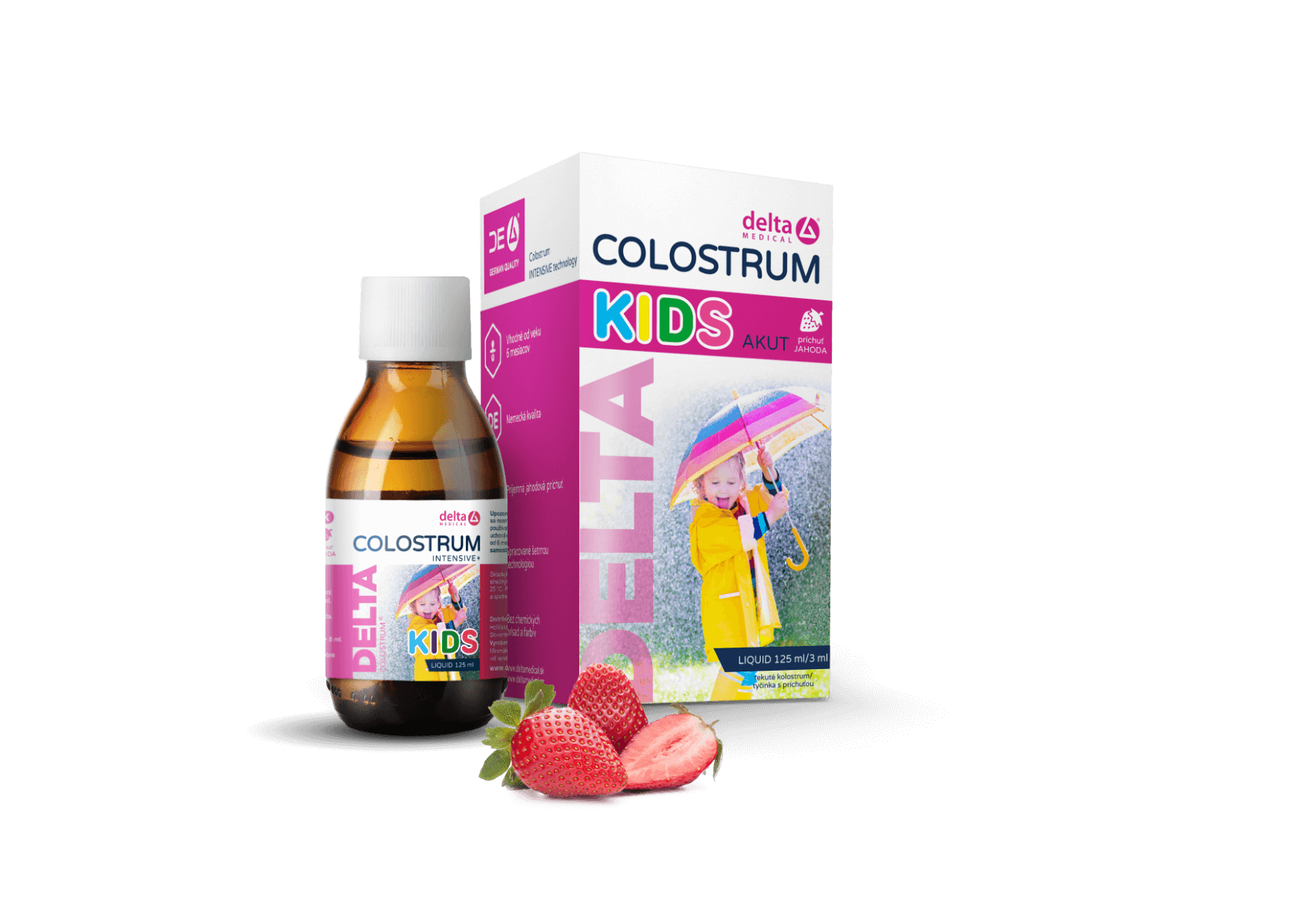 Delta Colostrum Sirup Jahoda Kids