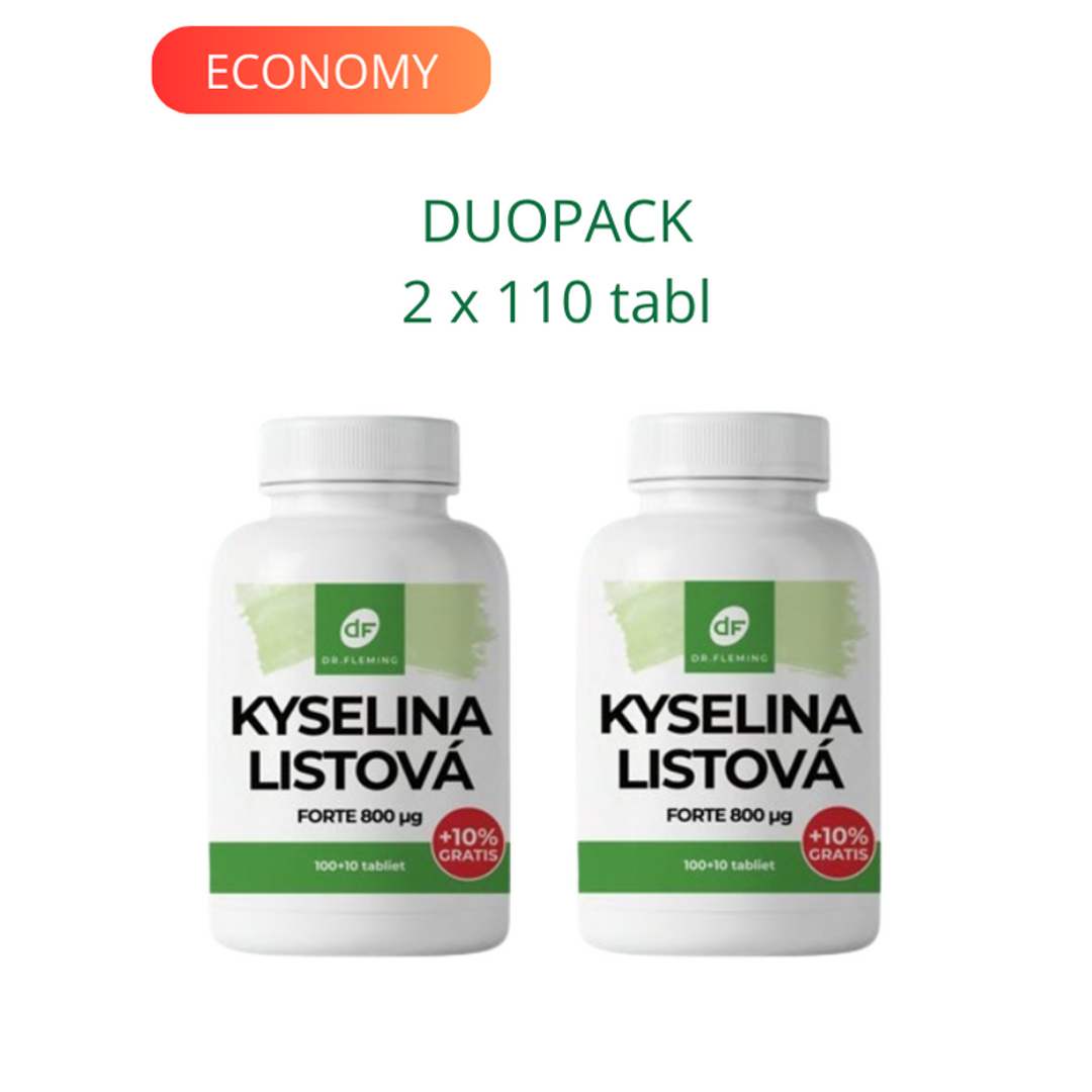 DR. FLEMING Kyselina listová forte 800mg +10% gratis 2x110ks DUOPACK