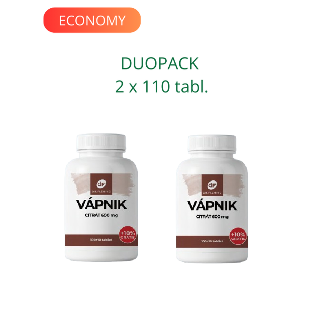 DR. FLEMING Vápnik Citrát 600mg 220ks DUOPACK