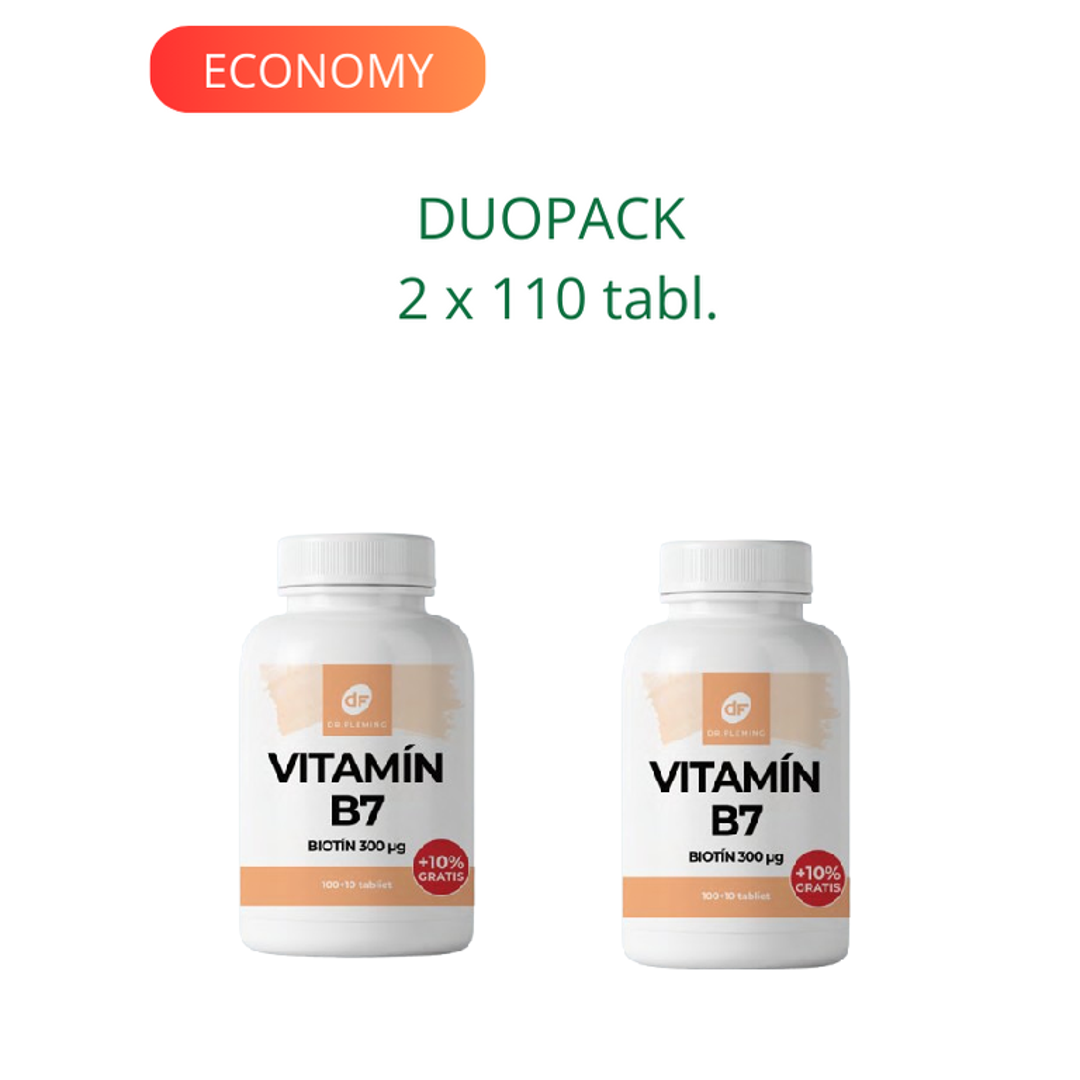 DR. FLEMING Vitamin B7 Biotín 300µg +10% gratis 220ks DUOPACK