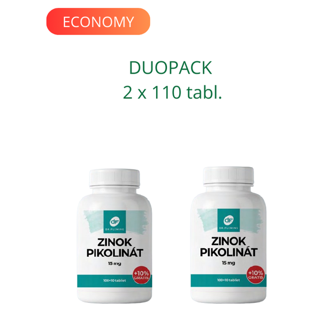 DR. FLEMING Zinok Pikolinat 15mg +10% gratis 220ks DUOPACK