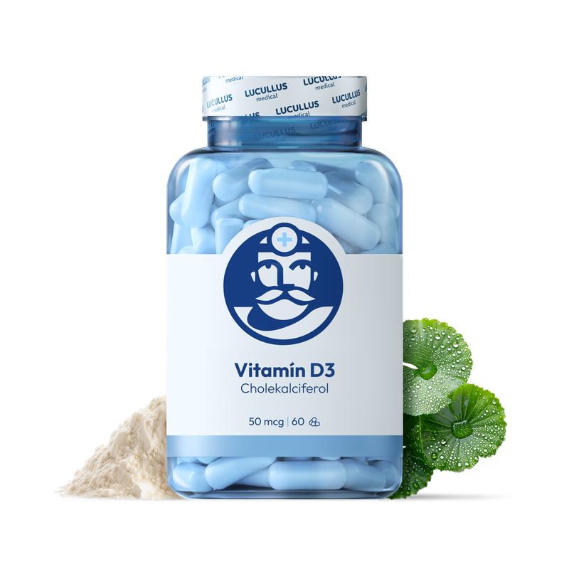 Dr. LUCULLUS Vitamín D3 2× 60 kapsúl Cholecalciferol