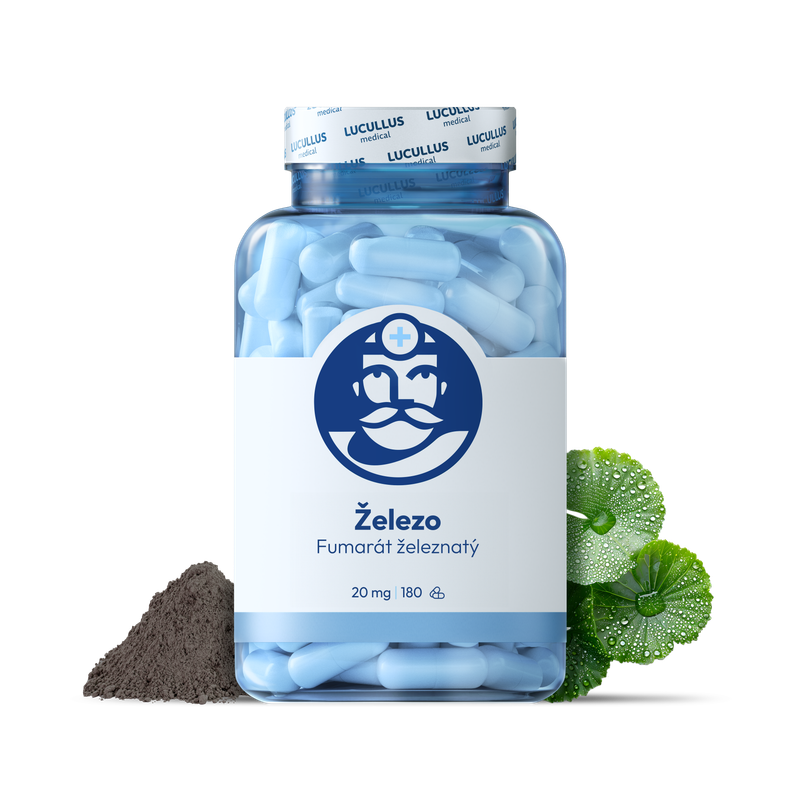 Dr. LUCULLUS Železo 2× 60 kapsúl Fumarát železnatý