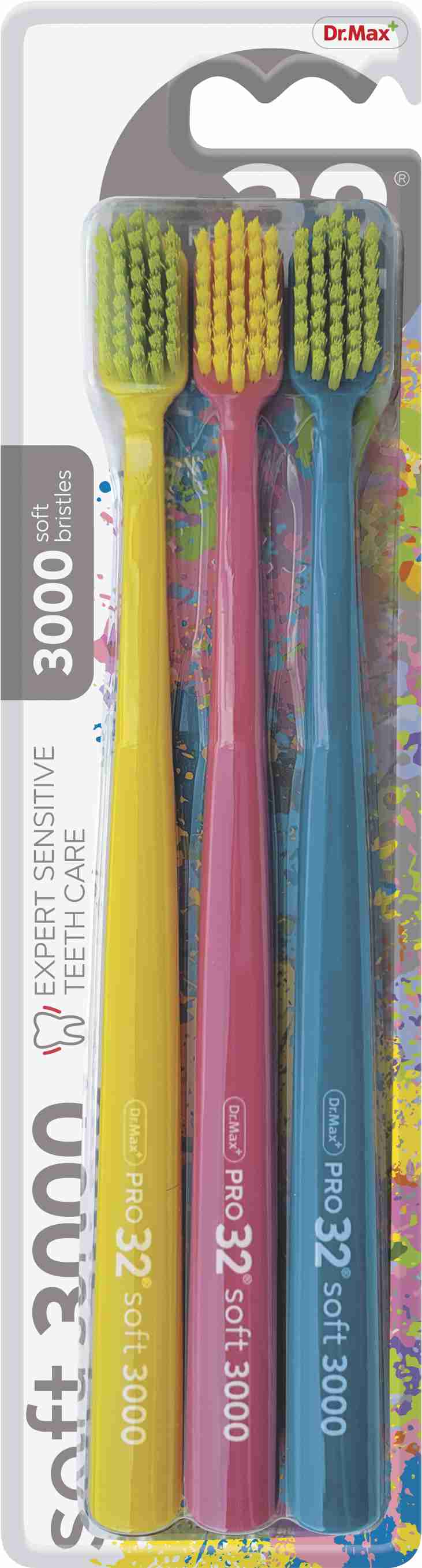 DR.MAX PRO32 Zubná kefka soft 3000 3 ks