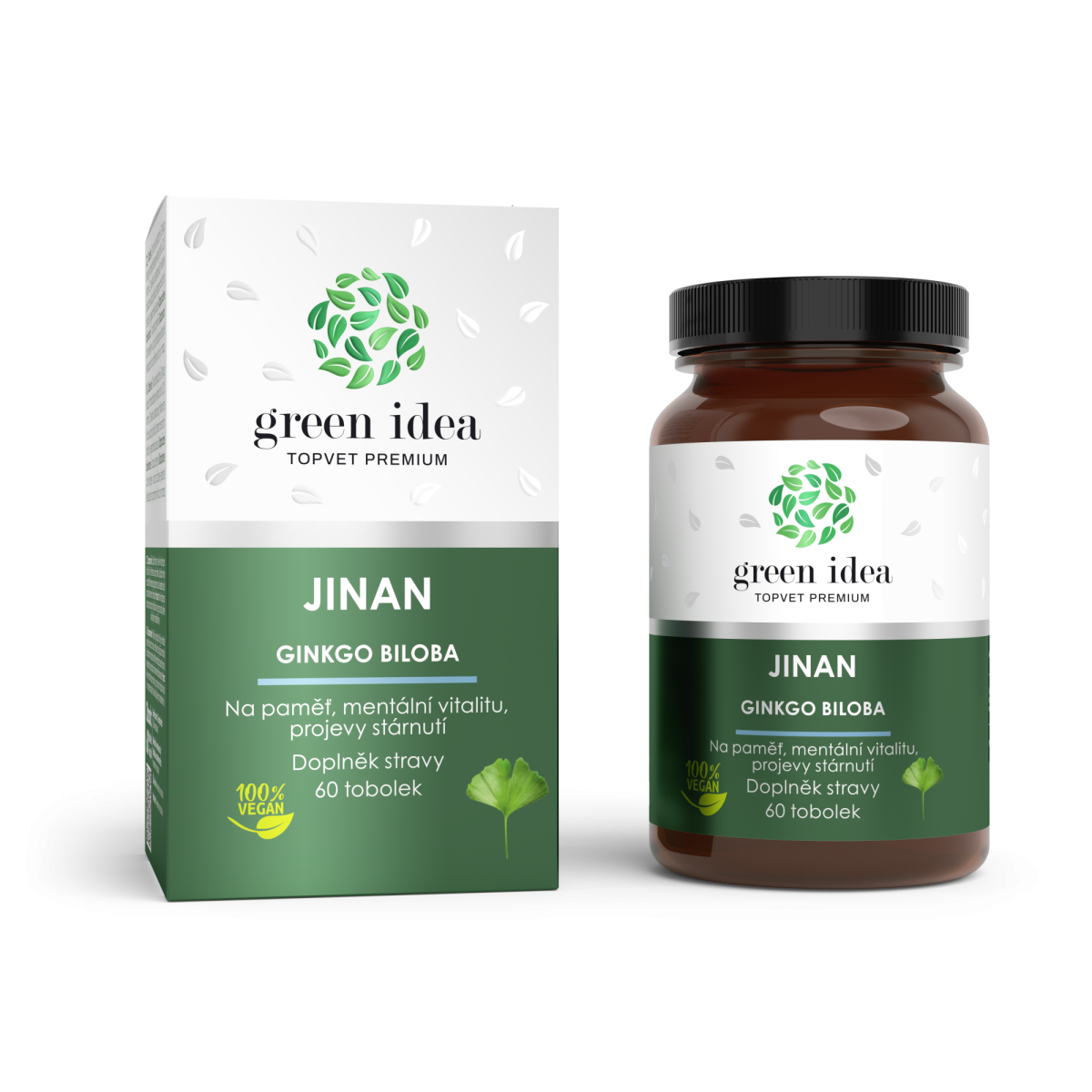Ginkgo biloba - bylinný extrakt - 60 kapsúl - Green idea