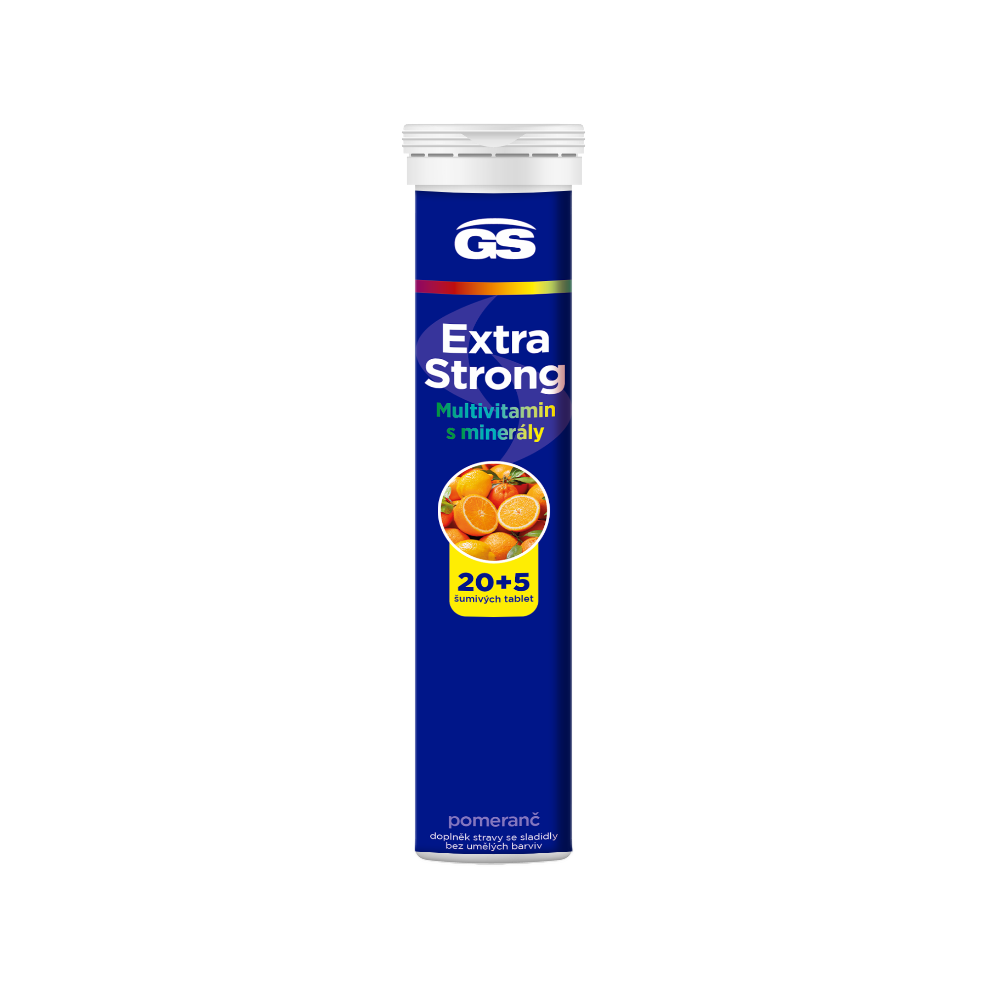 GS Extra Strong multivitamín s minerálmi eff.tbl. 20+5 pomaranč