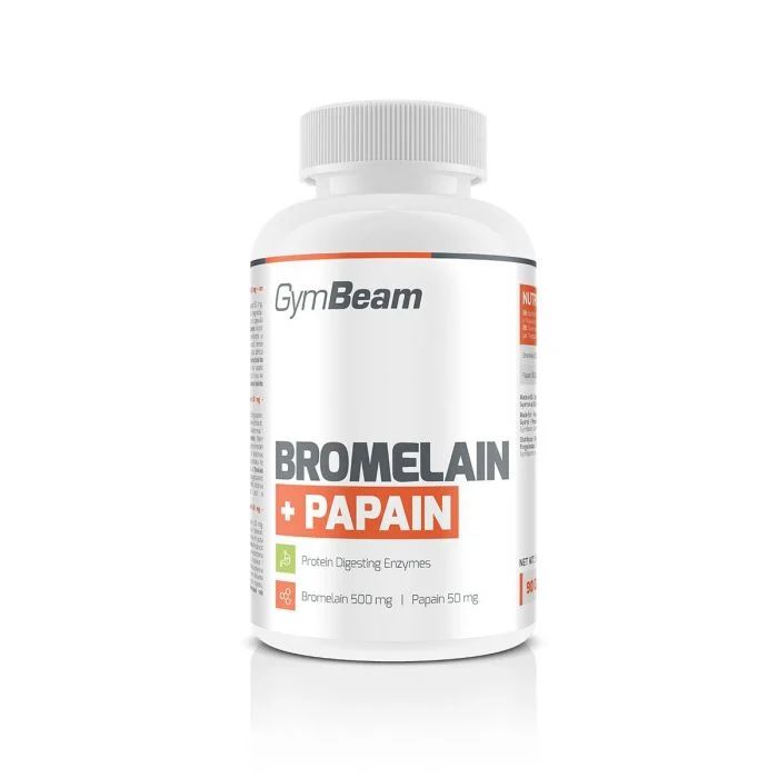 Gymbeam bromelain papain bez prichute 90cps