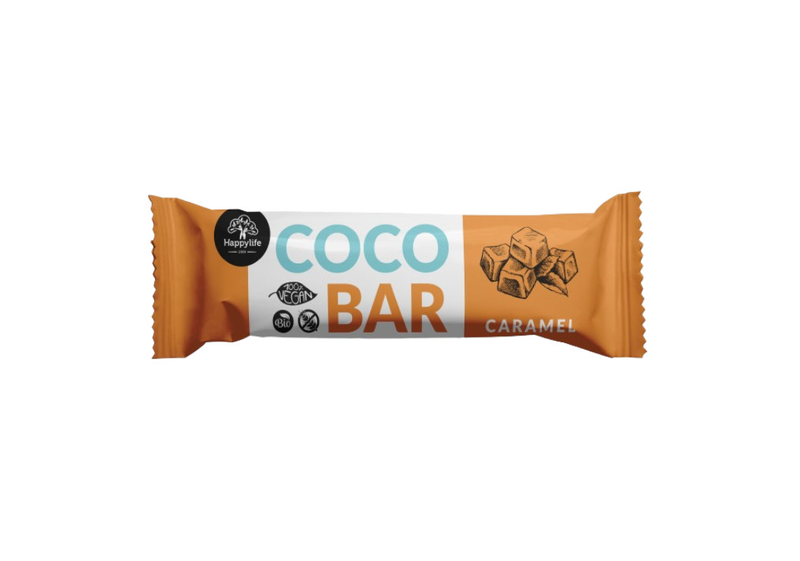 HAPPYLIFE COCO BAR - Kokosová tyčinka s karamelom BIO