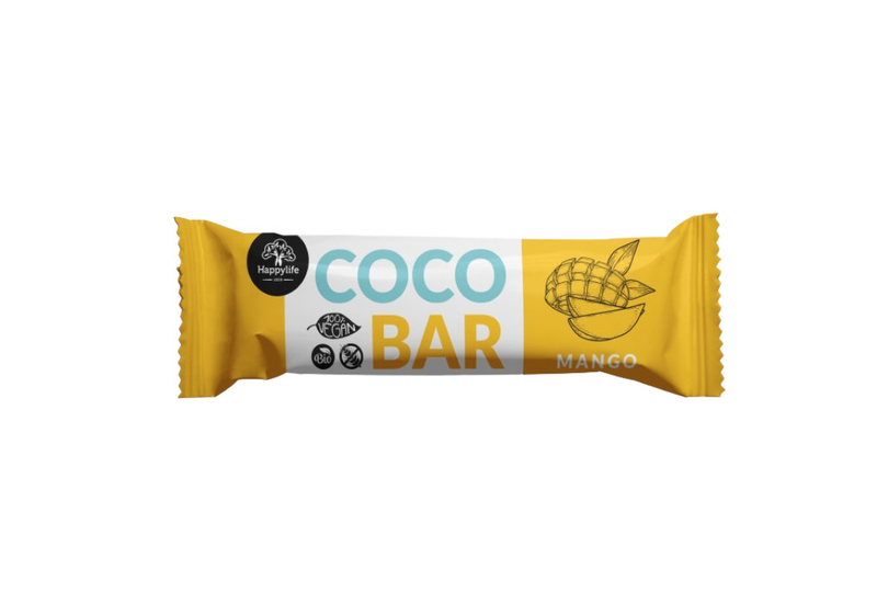 HAPPYLIFE COCO BAR - Kokosová tyčinka s mangom BIO