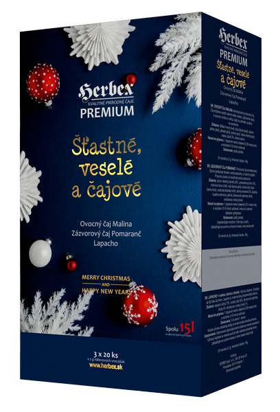HERBEX Premium čaj Šťastné, veselé a čajové 3x20 ks