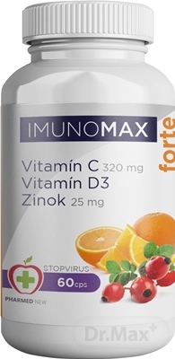 IMUNOMAX forte Vitamín C+D+Zinok - Pharmed New