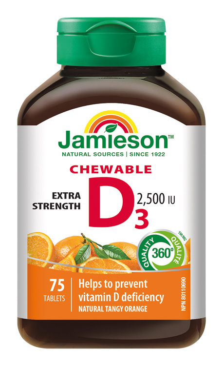 Jamieson Vitamín D3 2500 IU Pomaranč