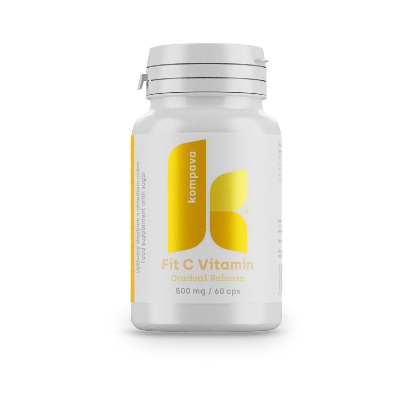 Kompava Fit C vitamín C 500 mg 120 kapsúl, postupné uvoľňovanie
