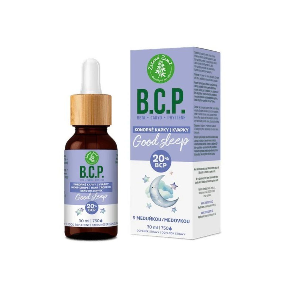 Konopné kvapky s BCP Dobrý spánok - 30 ml - Zelená Země