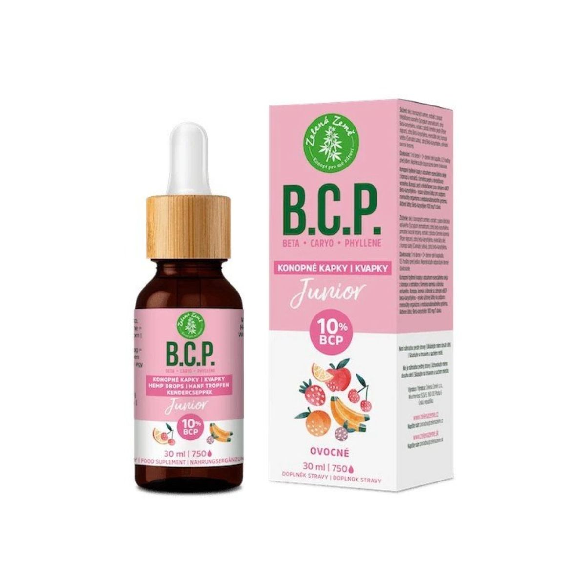 Konopné kvapky s BCP Junior - 30 ml - Zelená Země