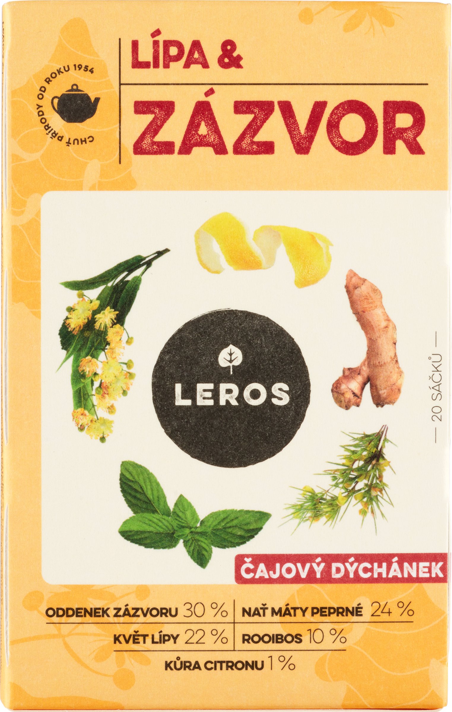 LEROS ČAJOVÁ CHVÍĽKA LIPA & ZÁZVOR