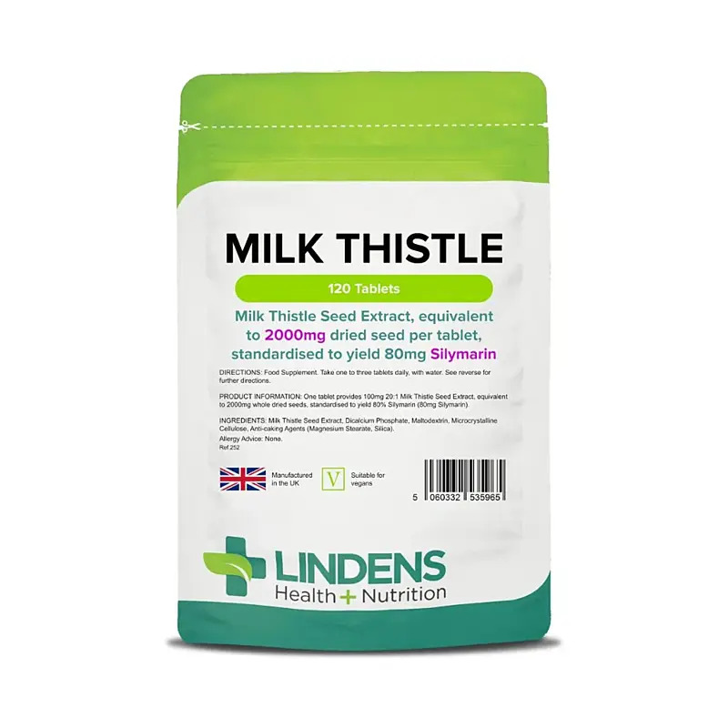 LINDENS Health + Nutrition Ostropestrec mariánsky extrakt (Milk thistle) 100 mg, 120 tabliet