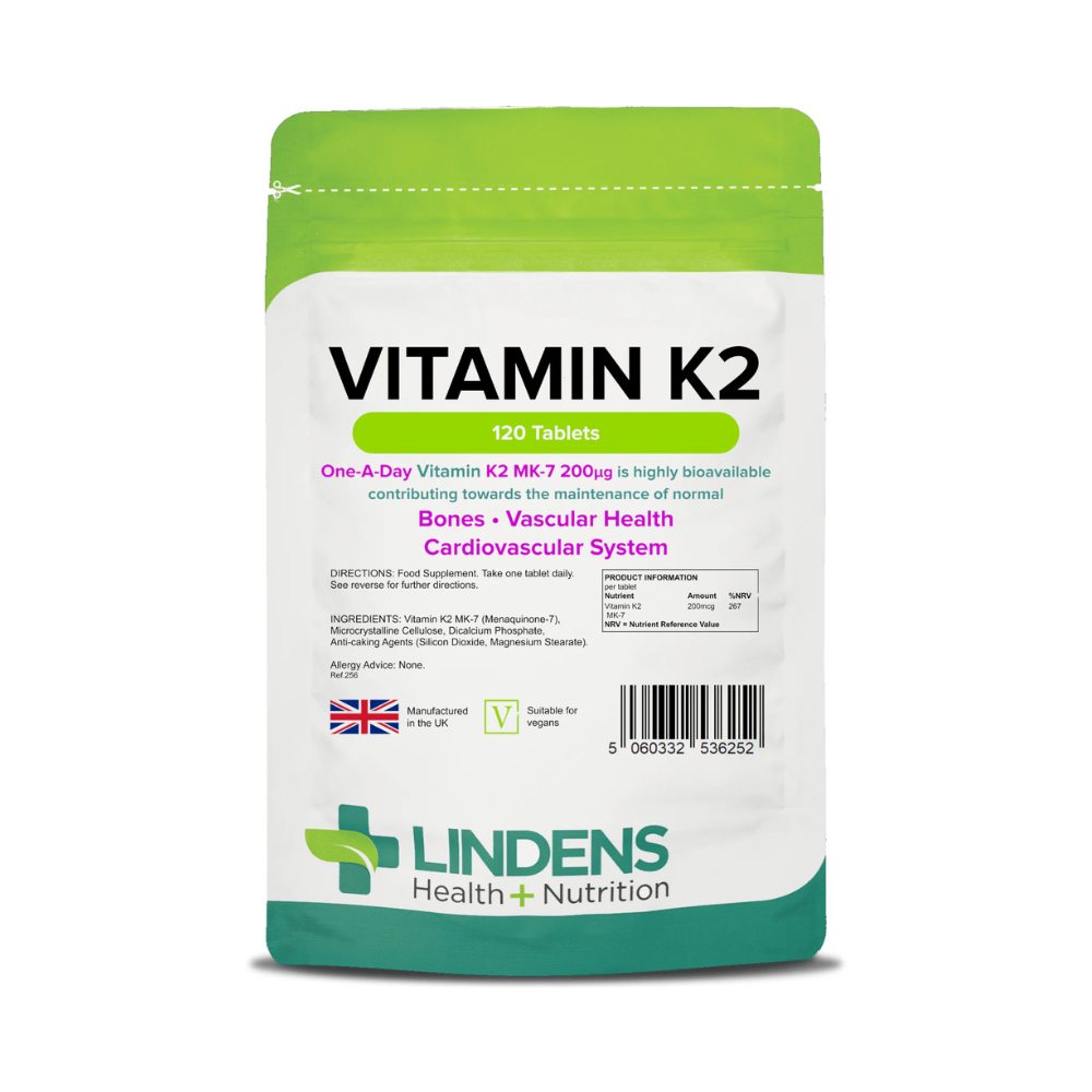 LINDENS Health + Nutrition Vitamín K2 200 µg, 120 tabliet