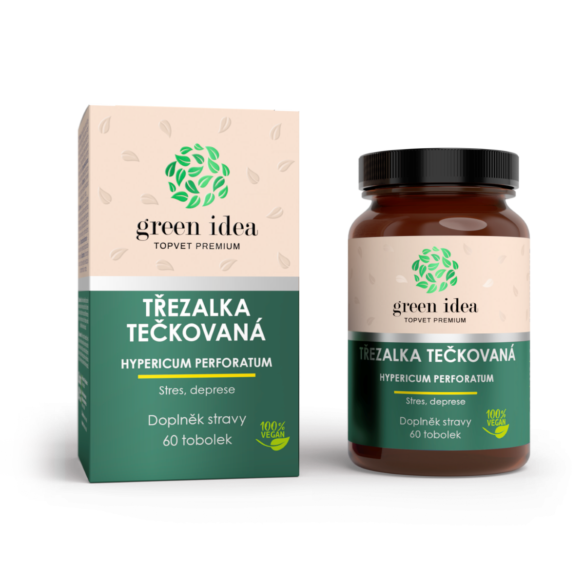 Ľubovník bodkovaný – bylinný extrakt – 60 kapsúl – Green idea